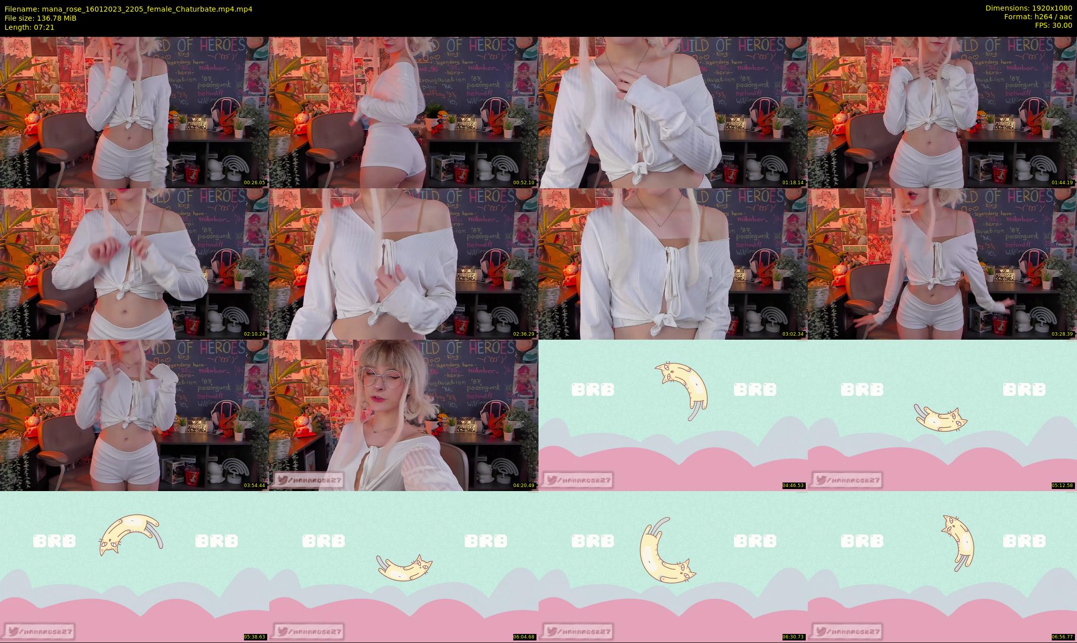 mana_rose — 8 minute Chaturbate female cam show recording, 1080p, Jan 16, 2023