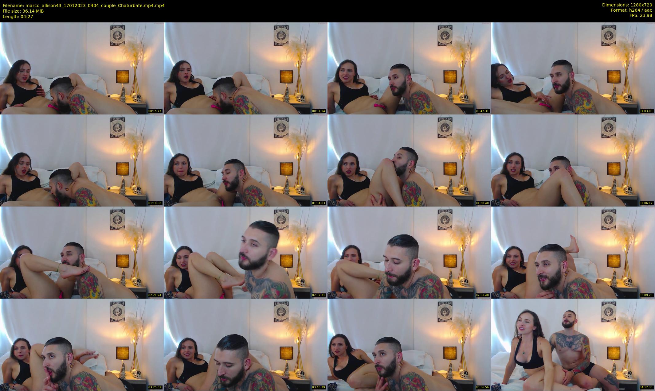 marco_allison43 — 5 minute Chaturbate couple cam show recording, 720p, Jan 17, 2023