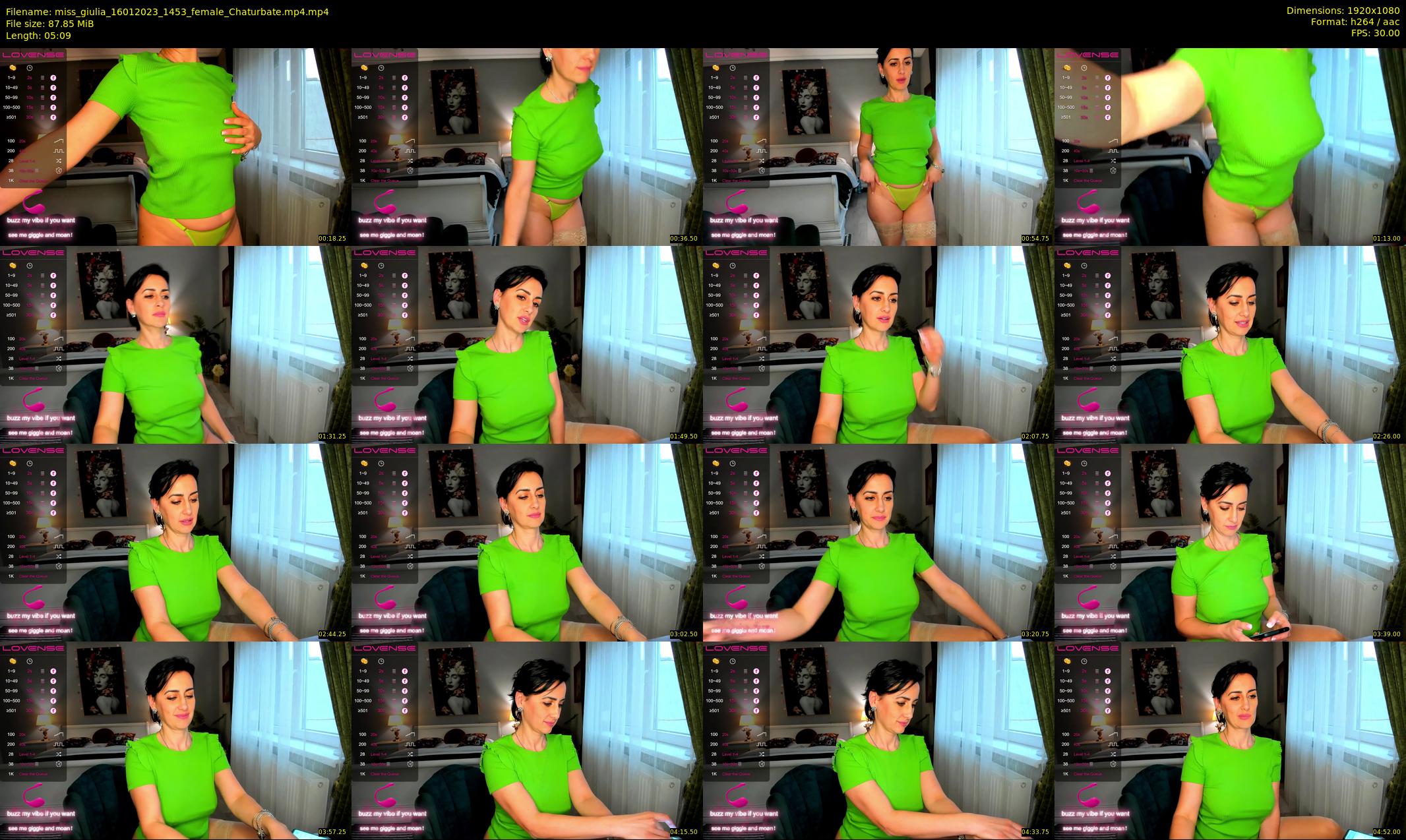 miss_giulia — 6 minute Chaturbate female cam show recording, 1080p, Jan 16, 2023