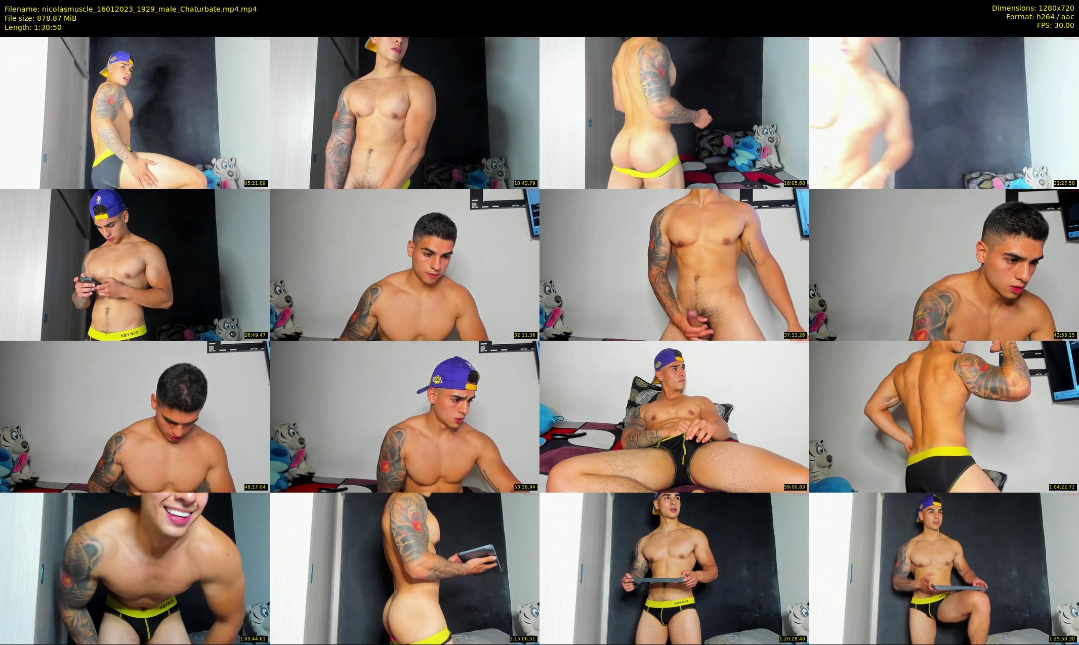nicolasmuscle — 91 minute Chaturbate male cam show recording, 720p, Jan 16, 2023