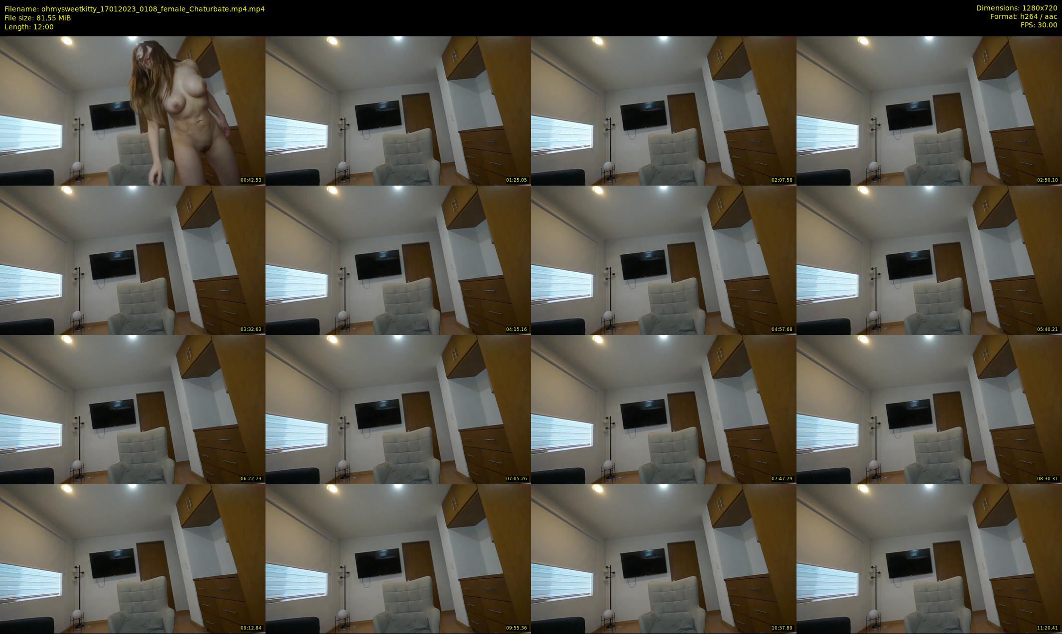 ohmysweetkitty — 12 minute Chaturbate female cam show recording, 720p, Jan 17, 2023