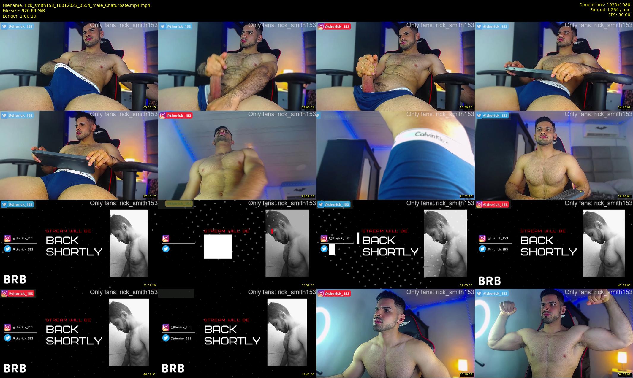 rick_smith153 — 61 minute Chaturbate male cam show recording, 1080p, Jan 16, 2023
