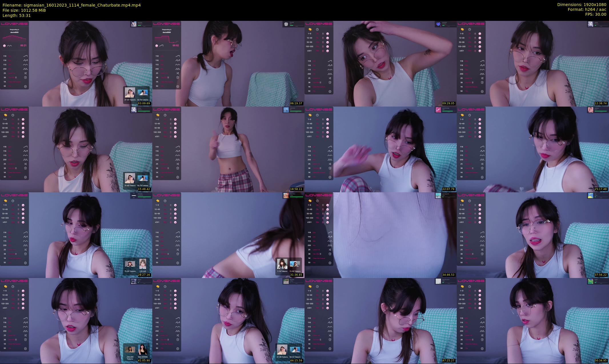 sigmasian — 54 minute Chaturbate female cam show recording, 1080p, Jan 16, 2023