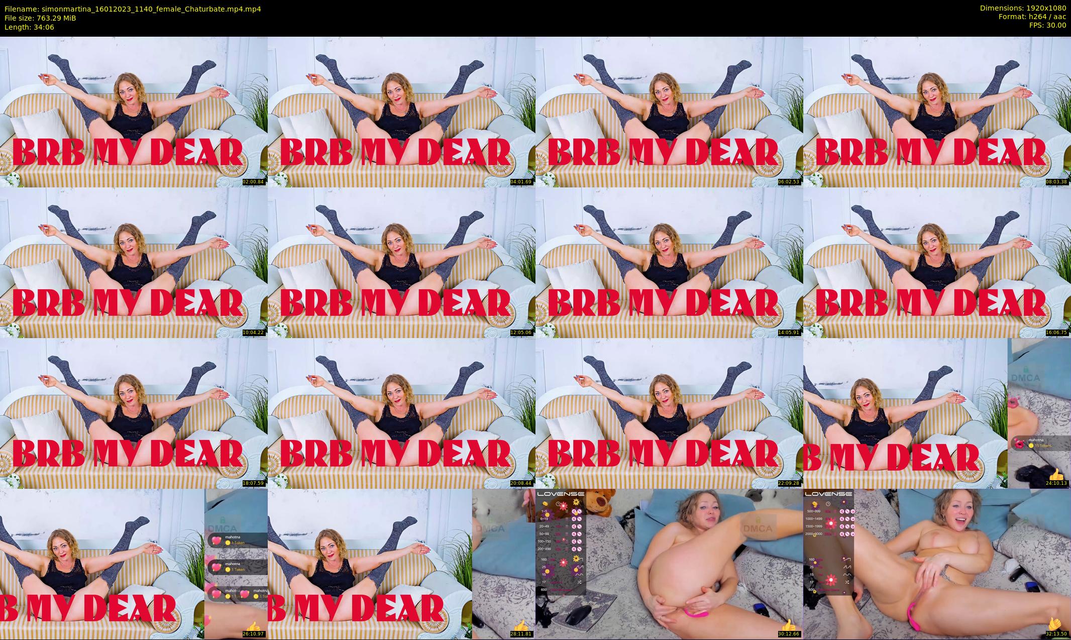 simonmartina — 35 minute Chaturbate female cam show recording, 1080p, Jan 16, 2023