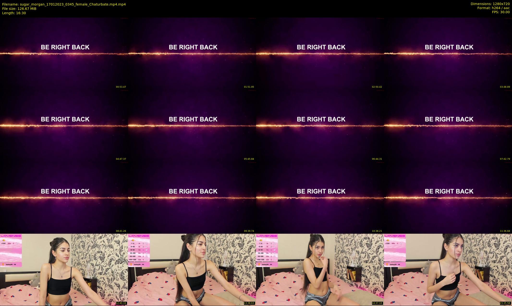 sugar_morgan — 17 minute Chaturbate female cam show recording, 720p, Jan 17, 2023