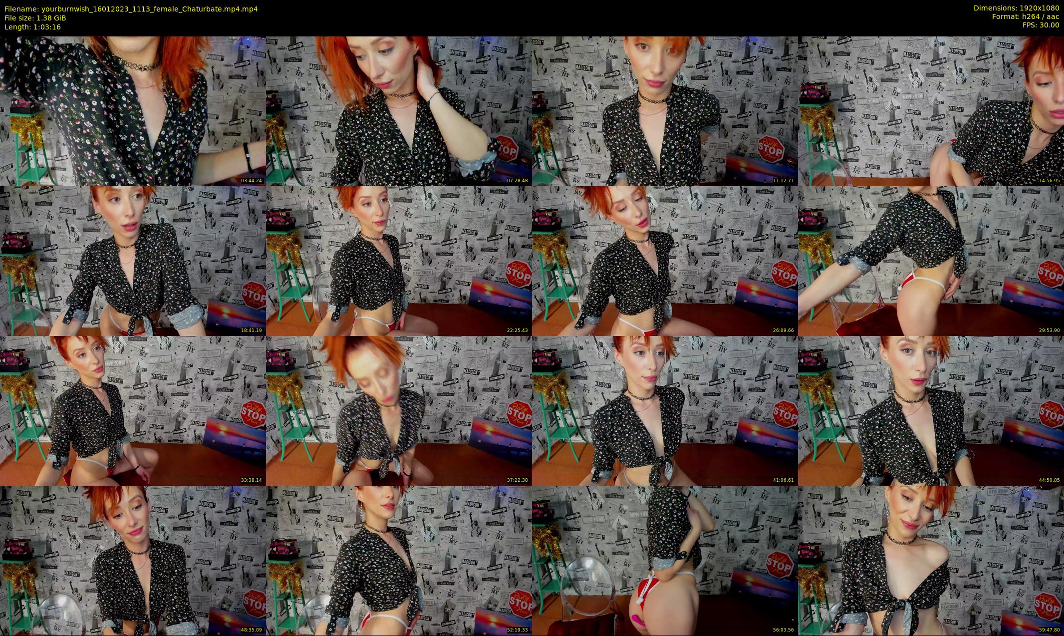 yourburnwish — 64 minute Chaturbate female cam show recording, 1080p, Jan 16, 2023