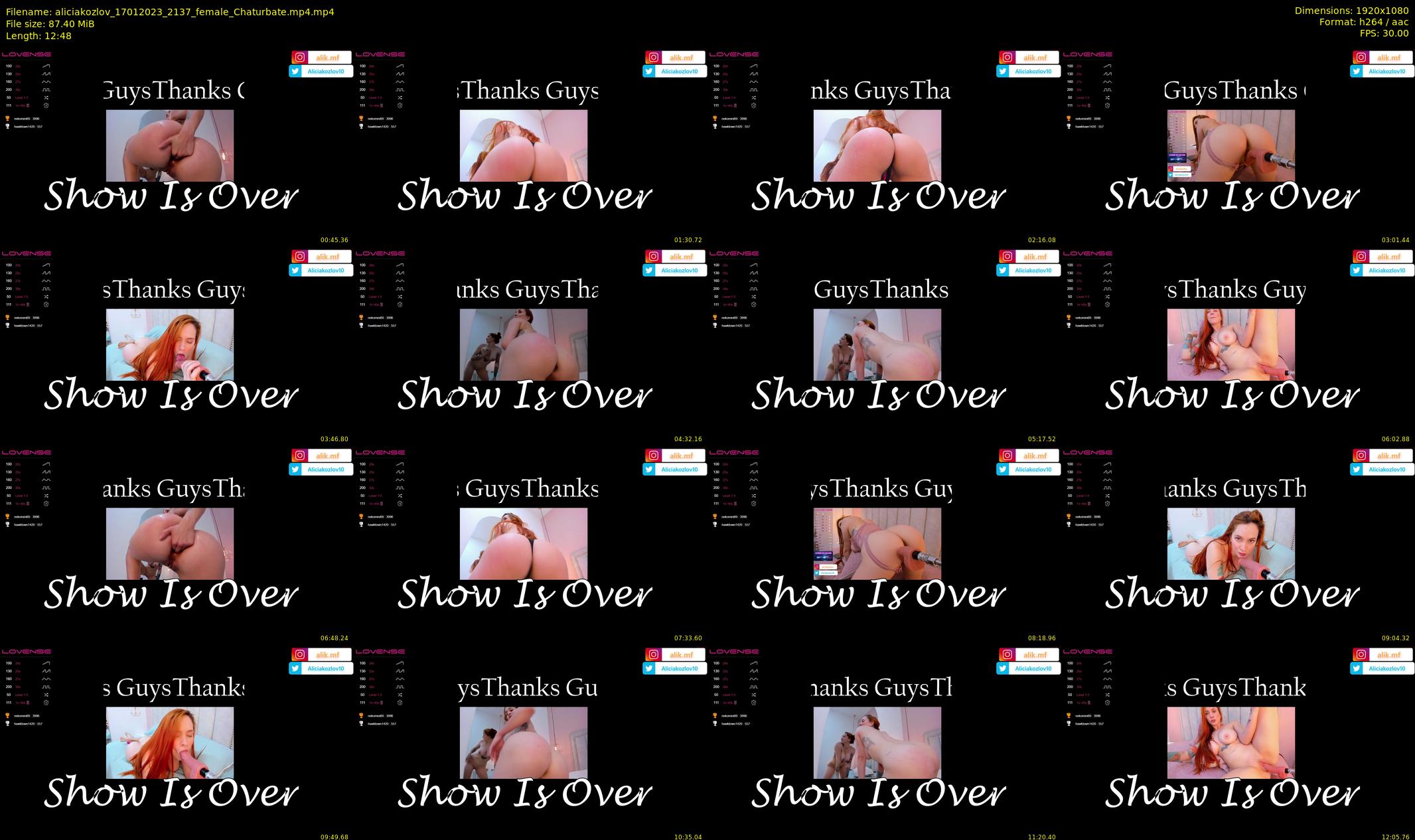 aliciakozlov — 13 minute Chaturbate female cam show recording, 1080p, Jan 17, 2023