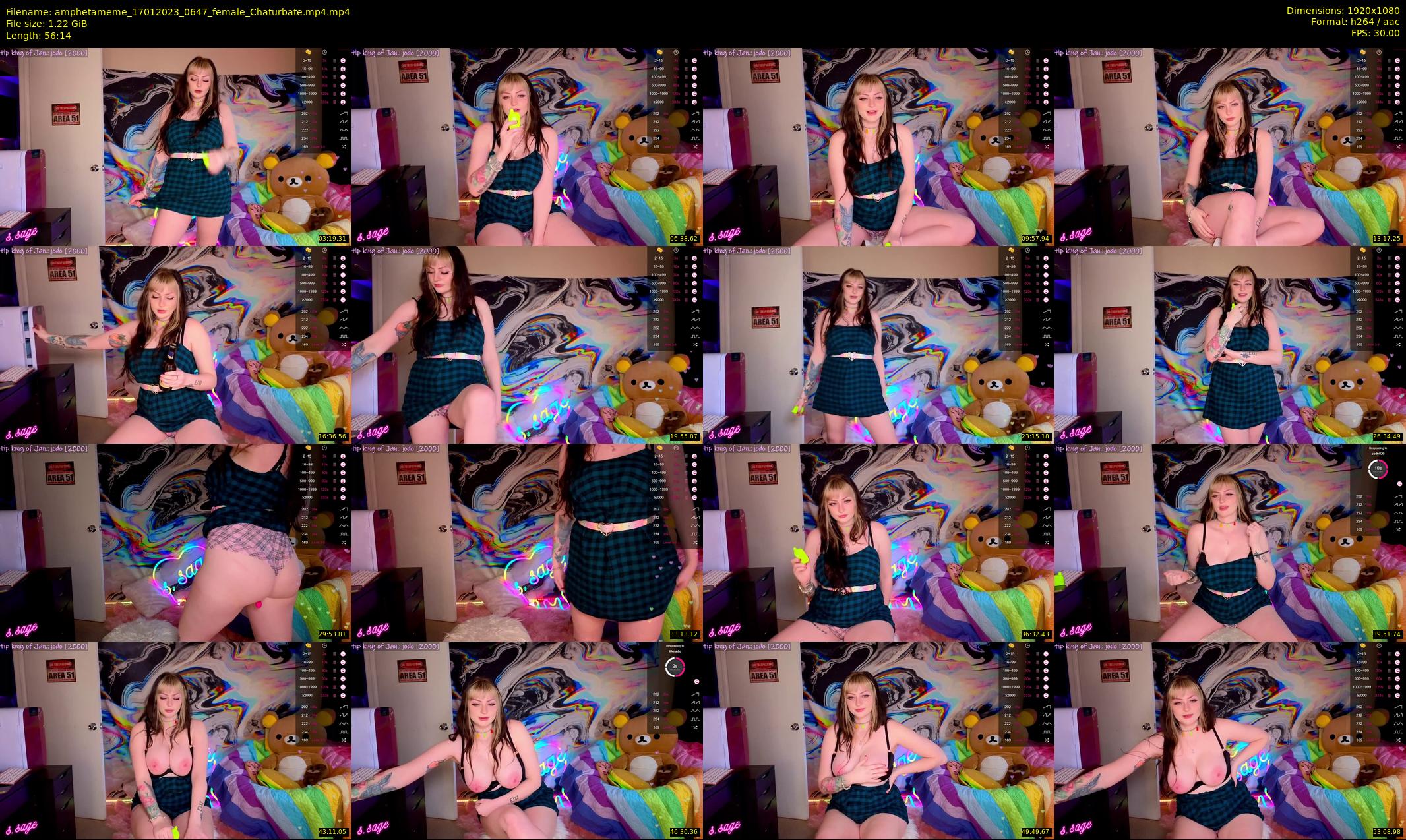 amphetameme — 57 minute Chaturbate female cam show recording, 1080p, Jan 17, 2023