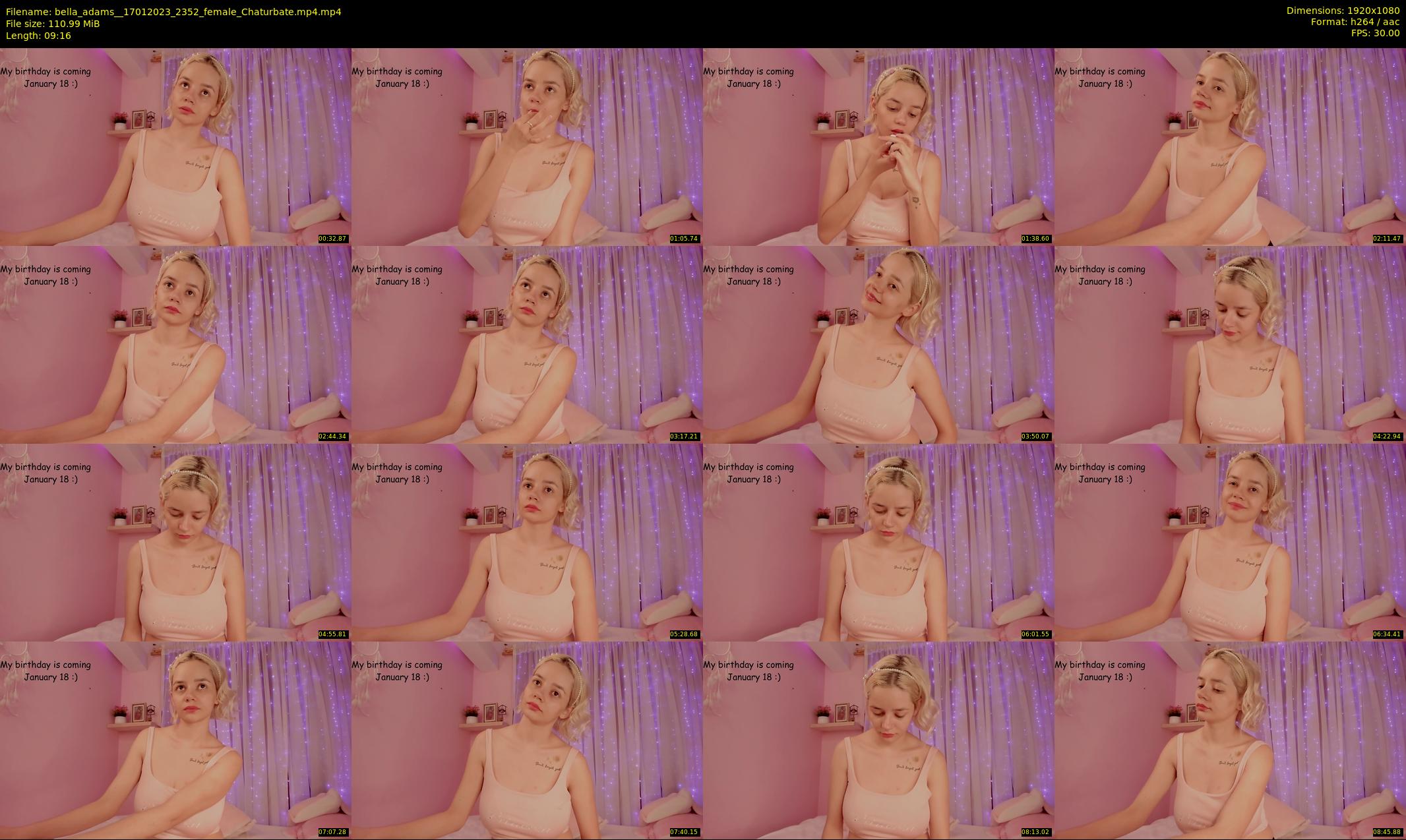 bella_adams_ — 10 minute Chaturbate female cam show recording, 1080p, Jan 17, 2023