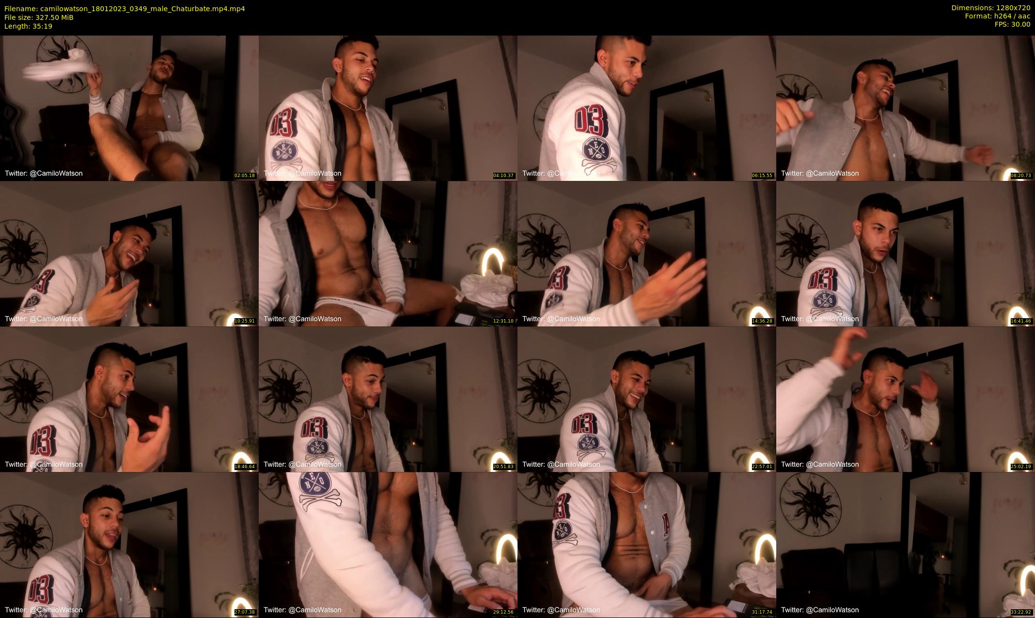 camilowatson — 36 minute Chaturbate male cam show recording, 720p, Jan 18, 2023