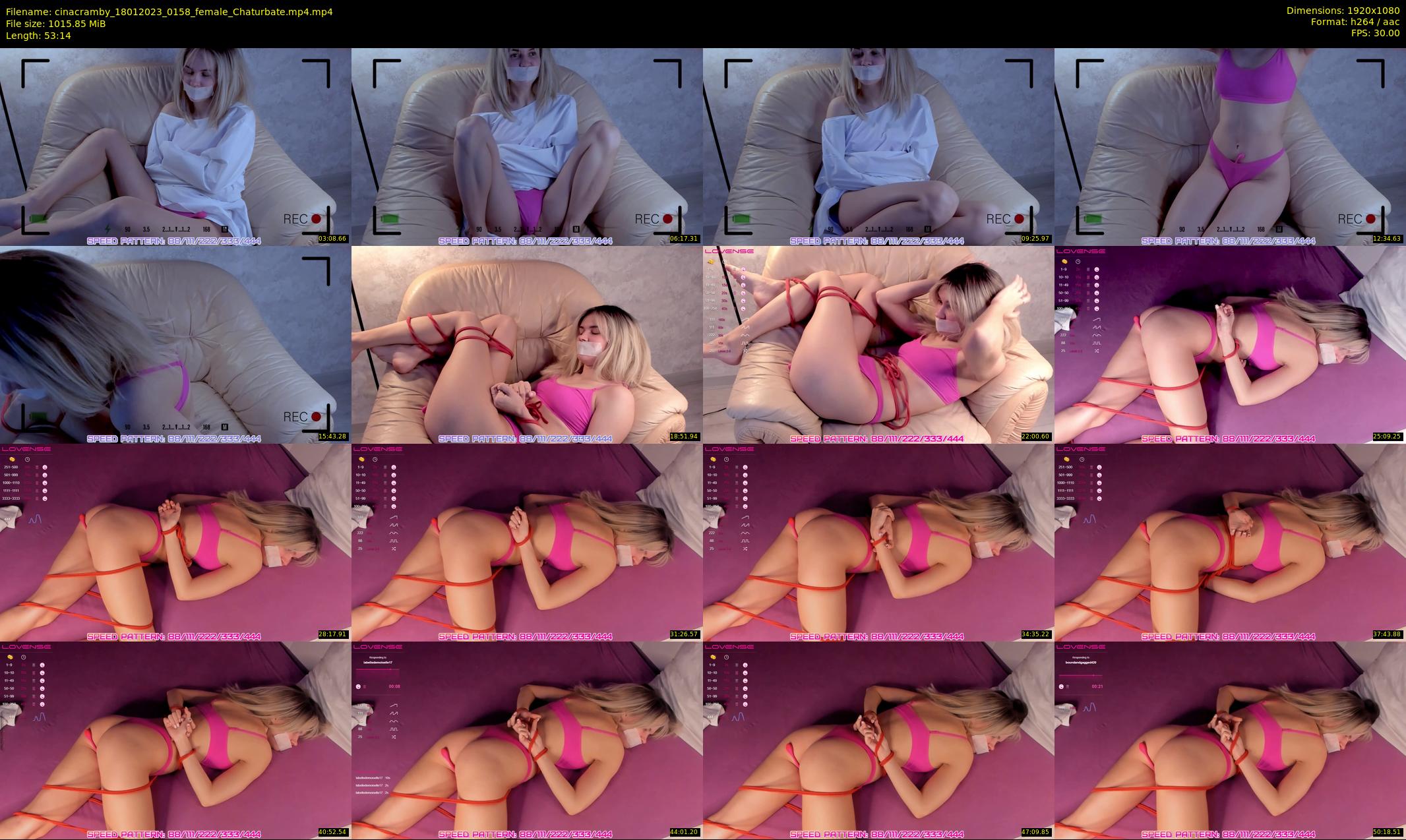 cinacramby — 54 minute Chaturbate female cam show recording, 1080p, Jan 18, 2023