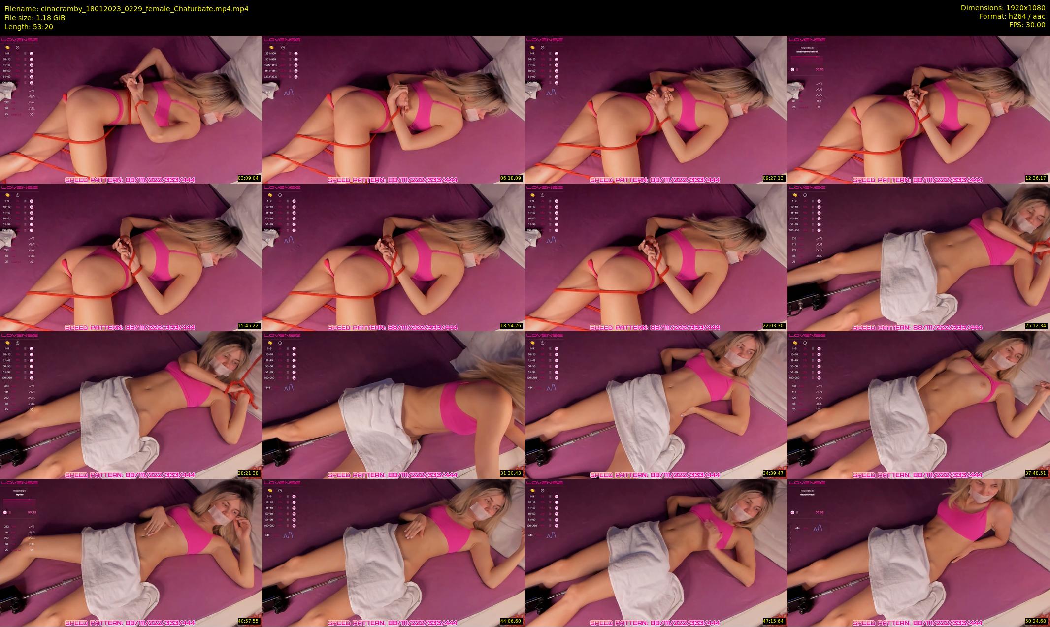 cinacramby — 54 minute Chaturbate female cam show recording, 1080p, Jan 18, 2023