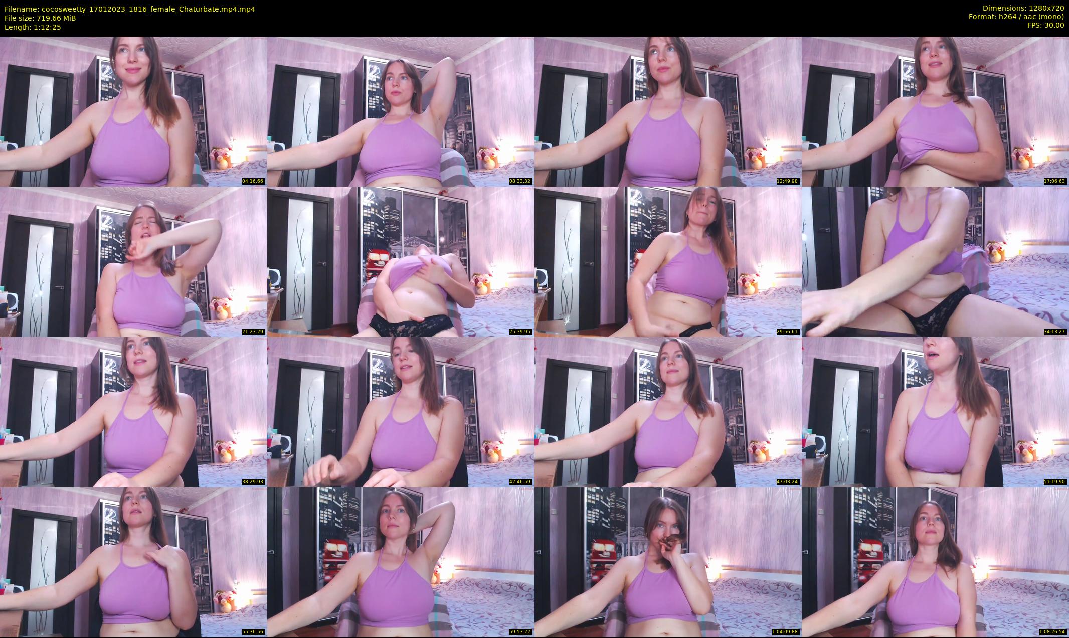 cocosweetty — 73 minute Chaturbate female cam show recording, 720p, Jan 17, 2023