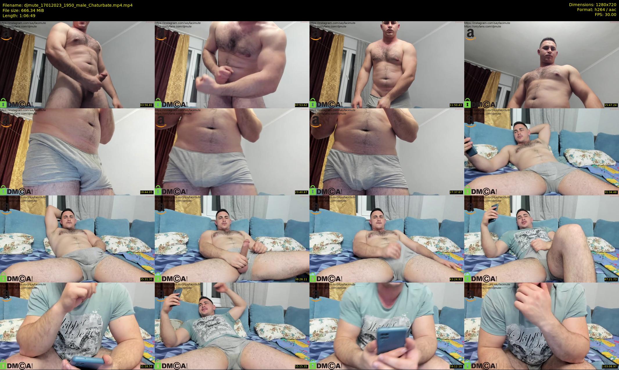 djmute — 67 minute Chaturbate male cam show recording, 720p, Jan 17, 2023