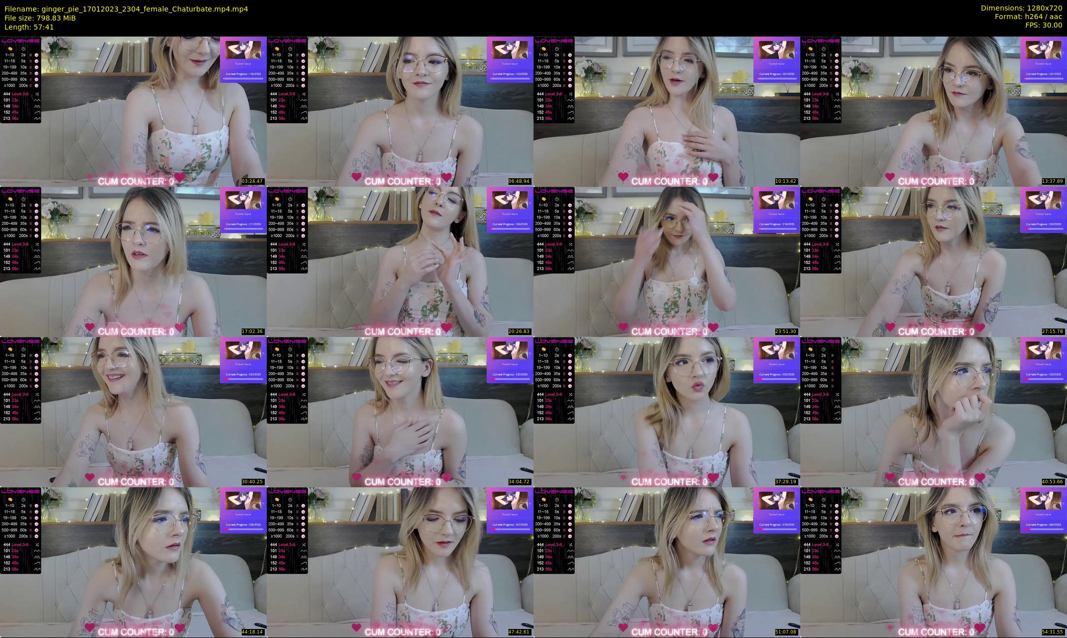 ginger_pie — 58 minute Chaturbate female cam show recording, 720p, Jan 17, 2023