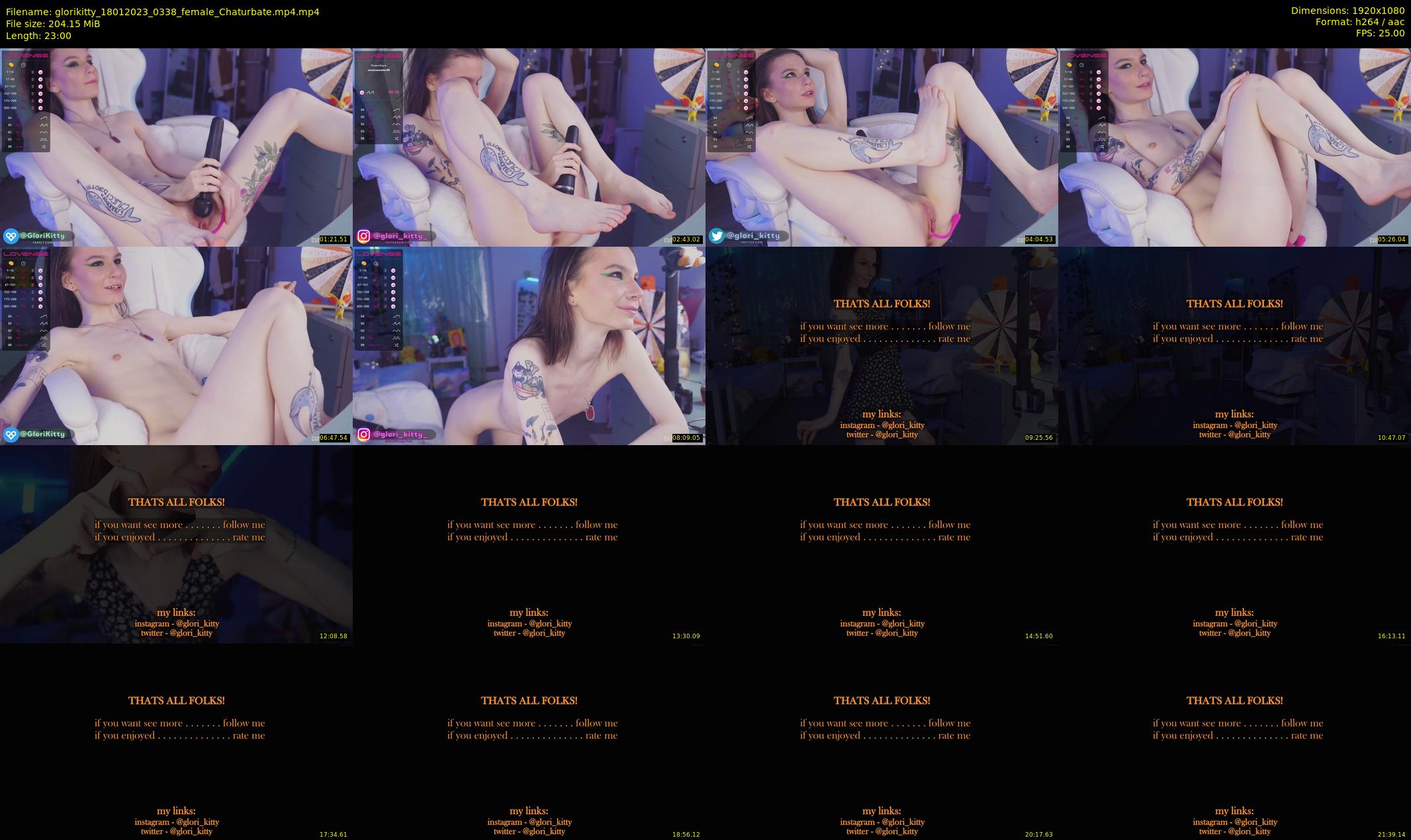 glorikitty — 23 minute Chaturbate female cam show recording, 1080p, Jan 18, 2023