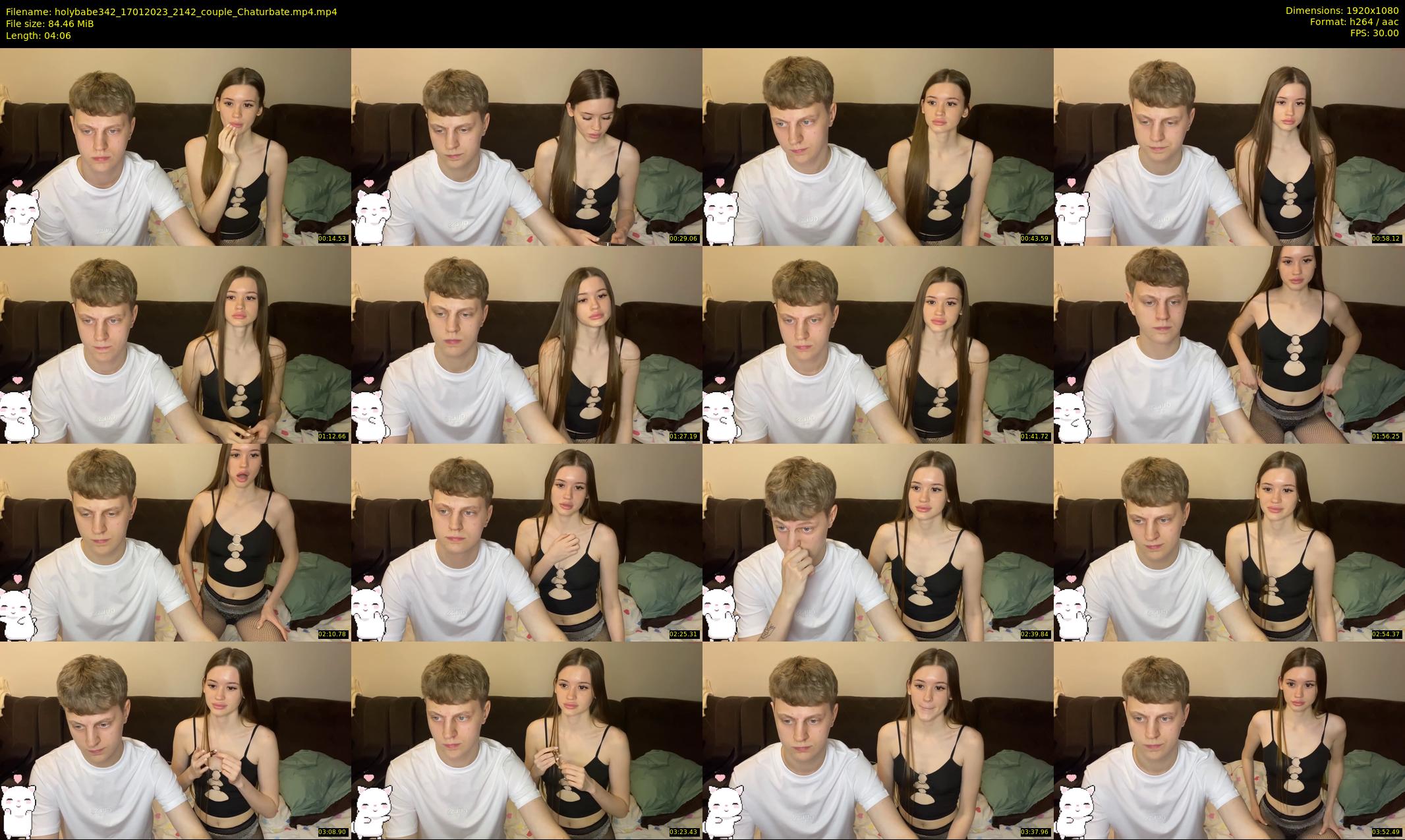 holybabe342 — 5 minute Chaturbate couple cam show recording, 1080p, Jan 17, 2023