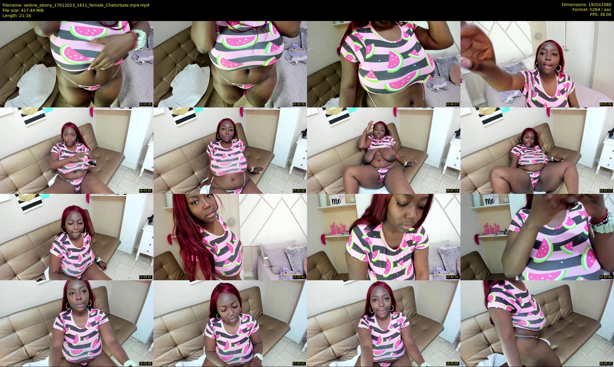 selene_ebony — 22 minute Chaturbate female cam show recording, 1080p, Jan 17, 2023