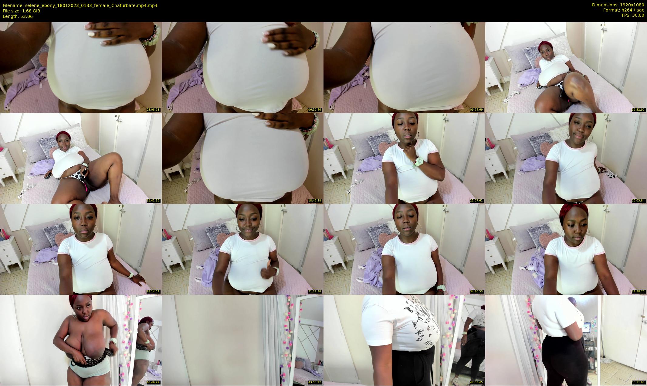 selene_ebony — 54 minute Chaturbate female cam show recording, 1080p, Jan 18, 2023