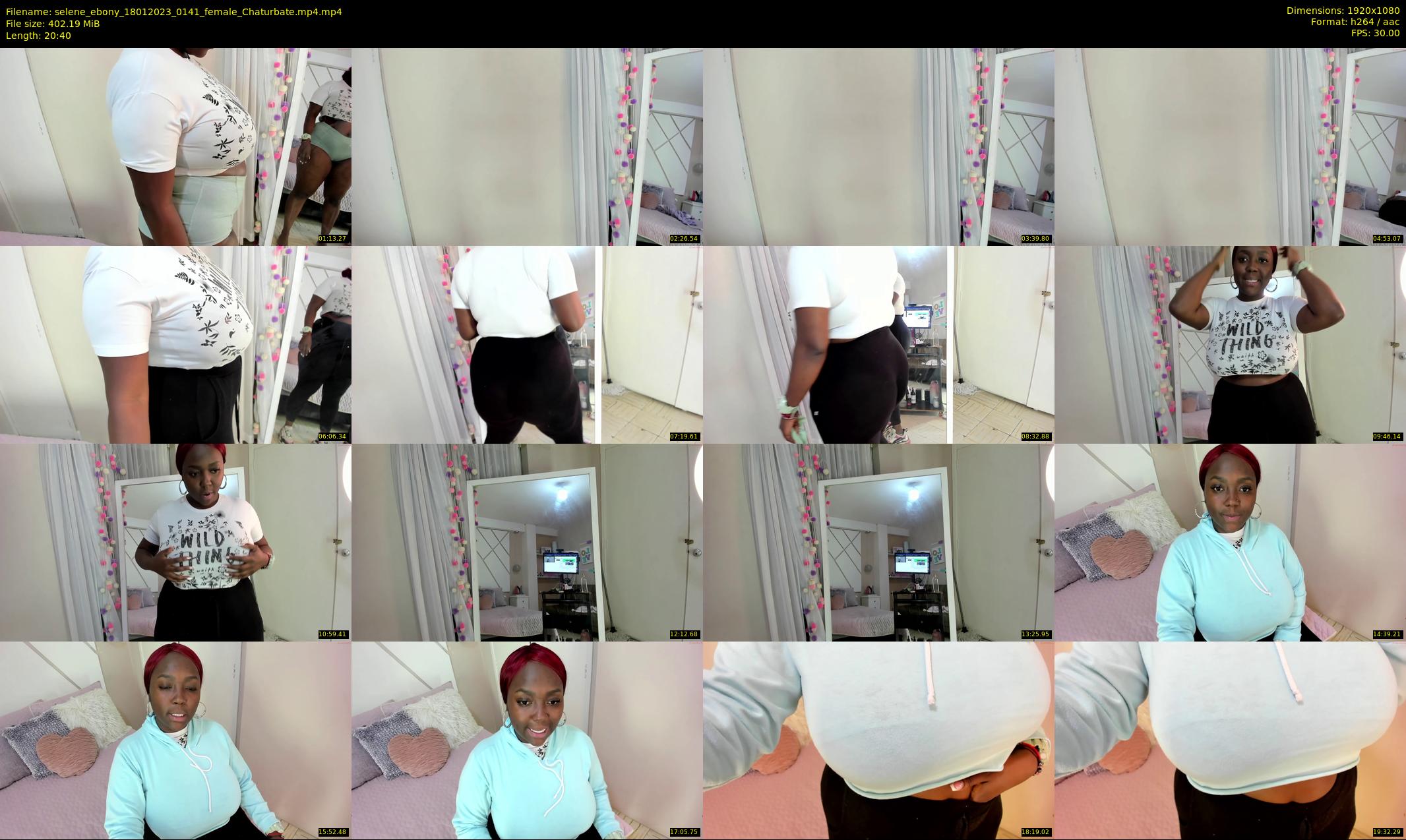 selene_ebony — 21 minute Chaturbate female cam show recording, 1080p, Jan 18, 2023