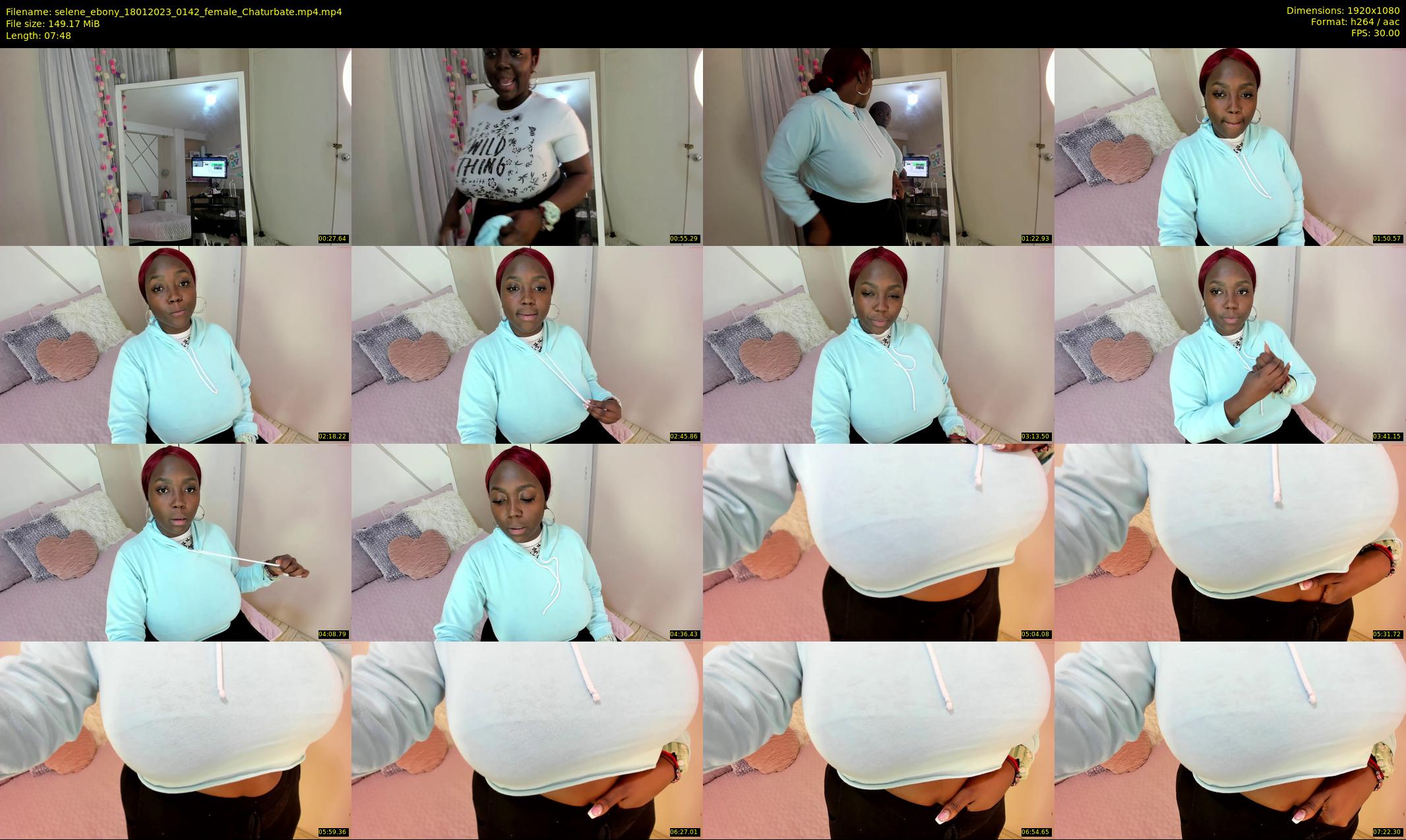 selene_ebony — 8 minute Chaturbate female cam show recording, 1080p, Jan 18, 2023
