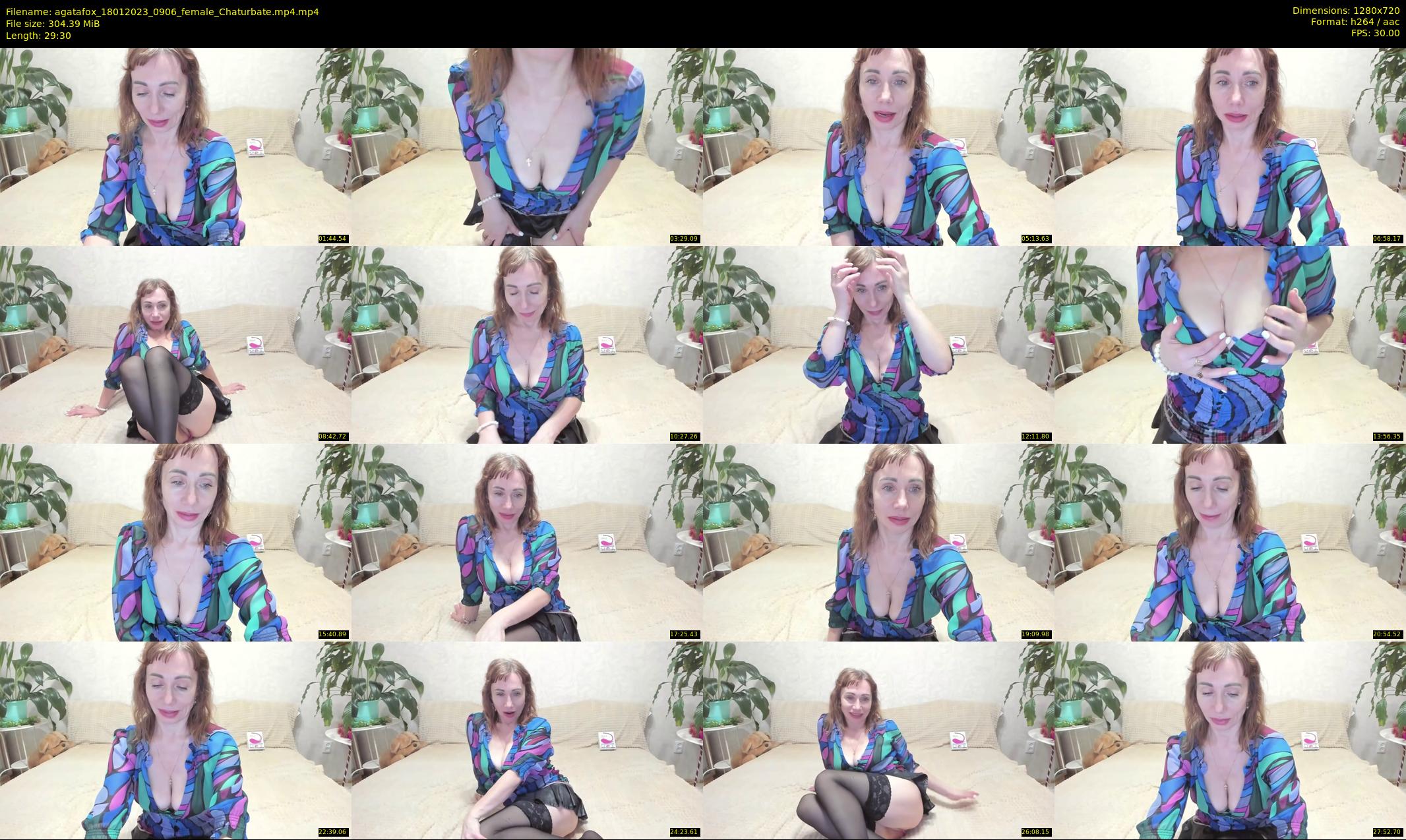 agatafox — 30 minute Chaturbate female cam show recording, 720p, Jan 18, 2023