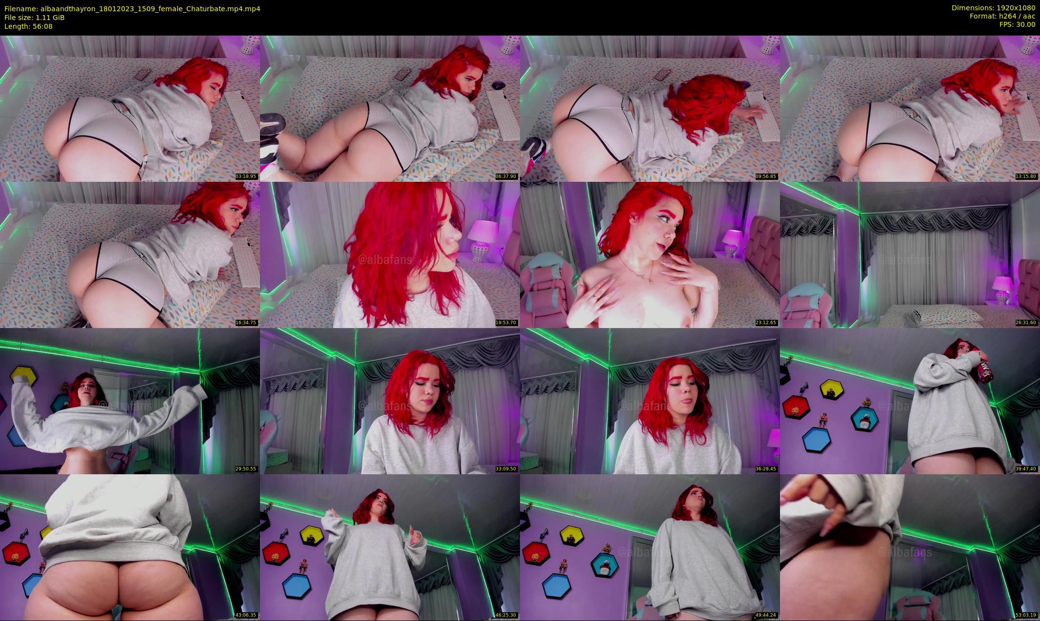 albaandthayron — 57 minute Chaturbate couple cam show recording, 1080p, Jan 18, 2023