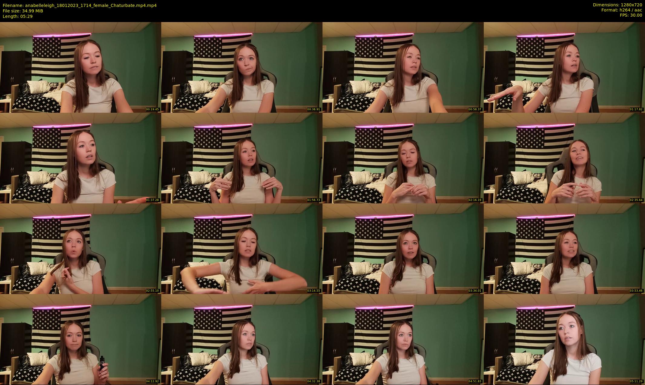 anabelleleigh — 6 minute Chaturbate female cam show recording, 720p, Jan 18, 2023