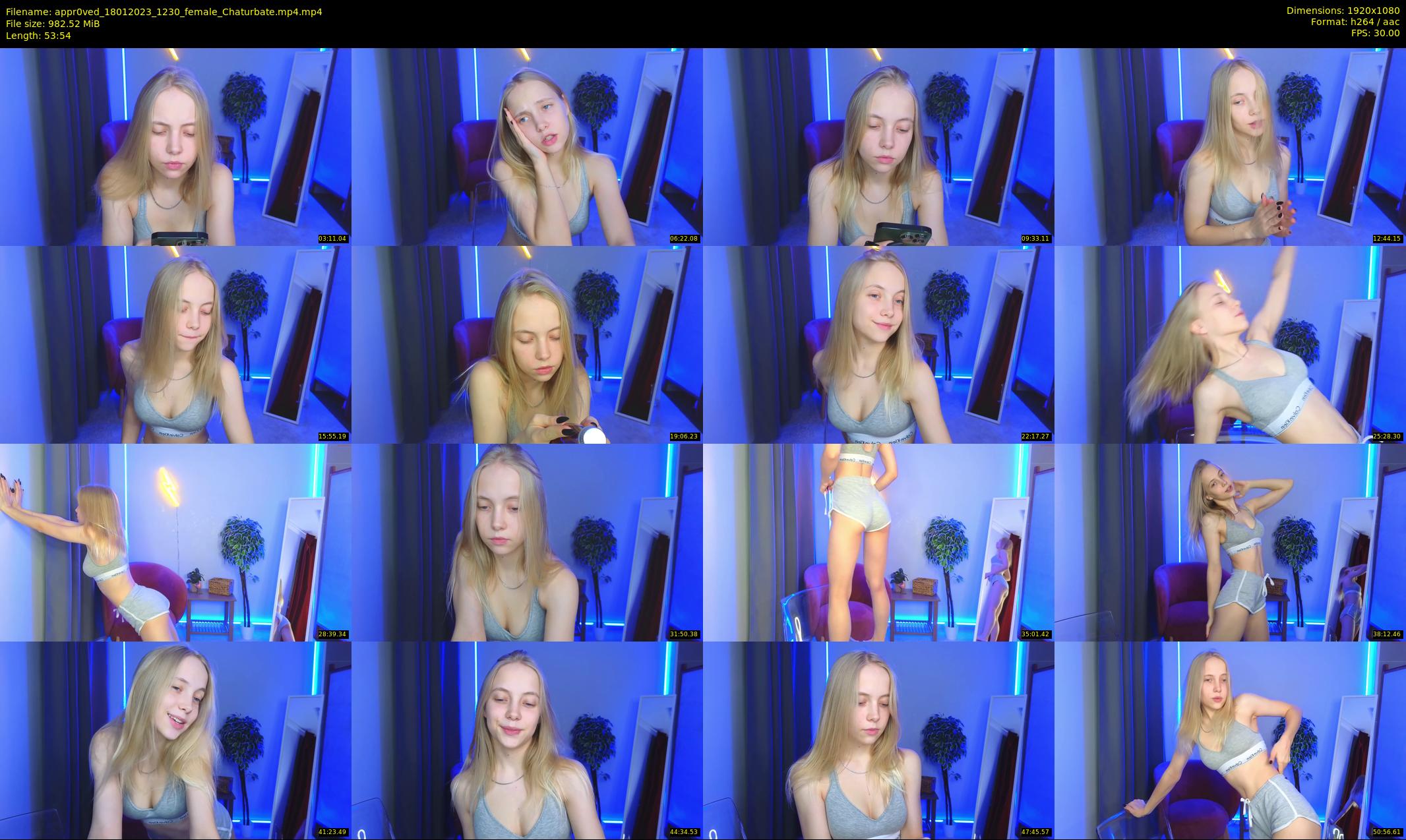 appr0ved — 54 minute Chaturbate female cam show recording, 1080p, Jan 18, 2023