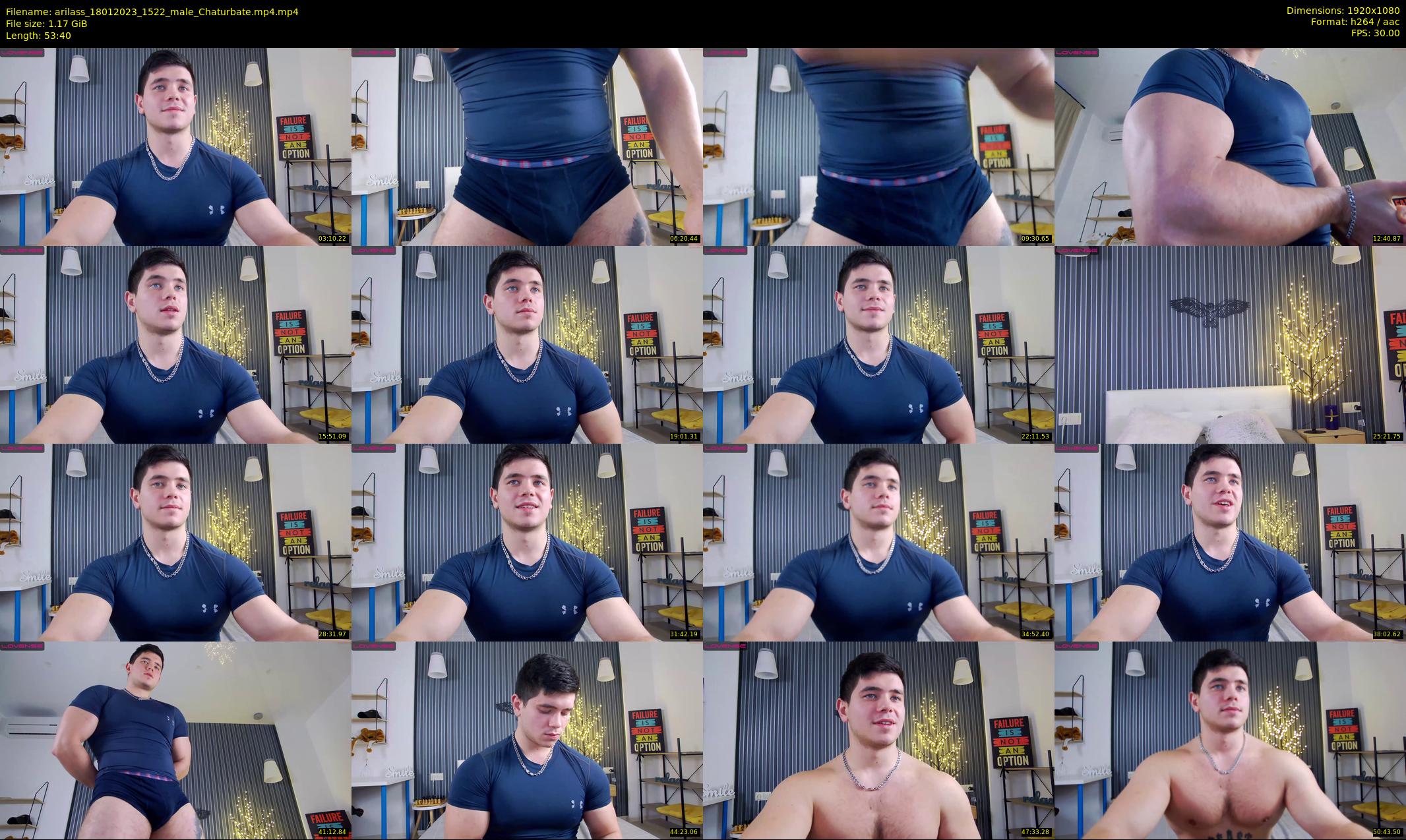 arilass — 54 minute Chaturbate male cam show recording, 1080p, Jan 18, 2023