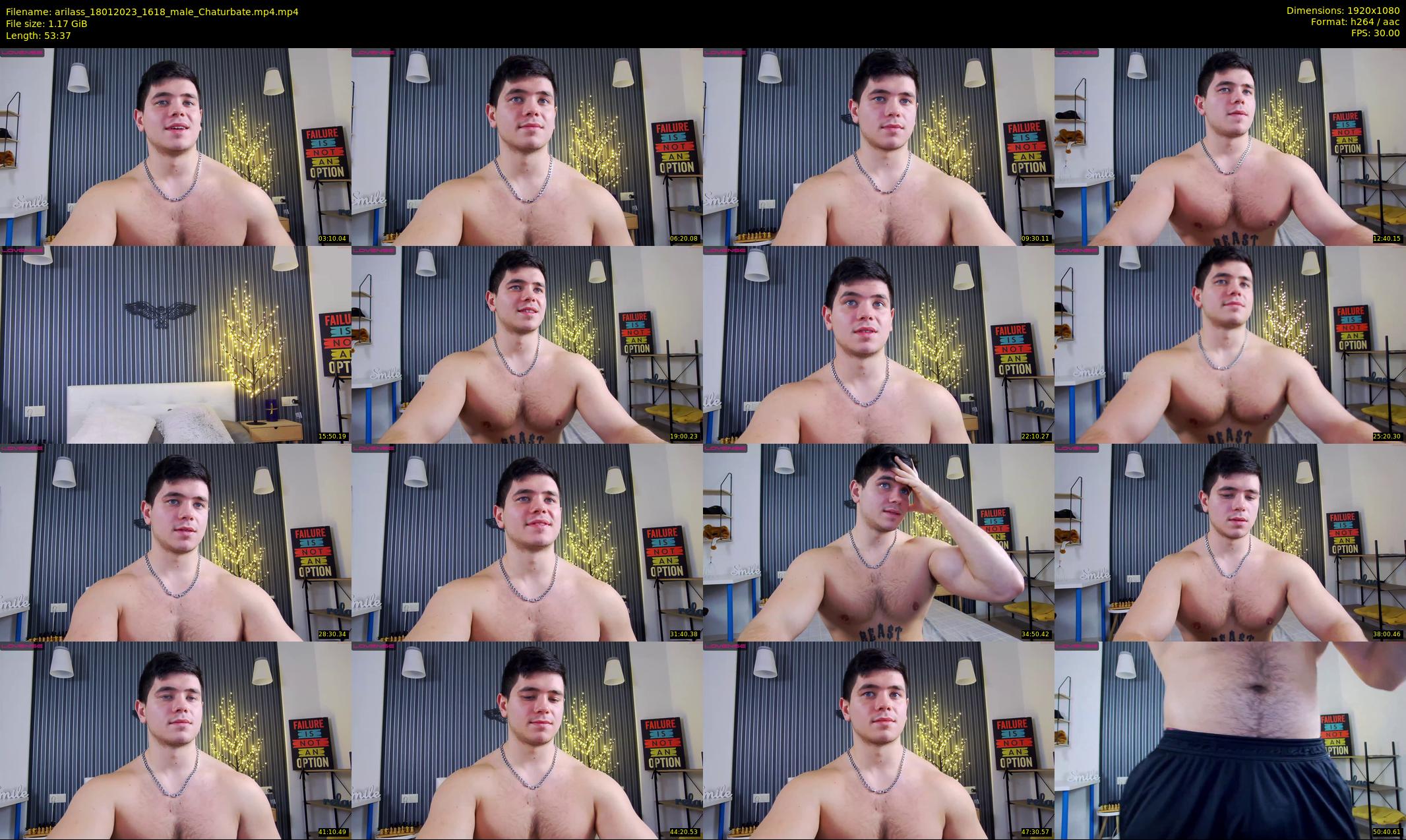 arilass — 54 minute Chaturbate male cam show recording, 1080p, Jan 18, 2023