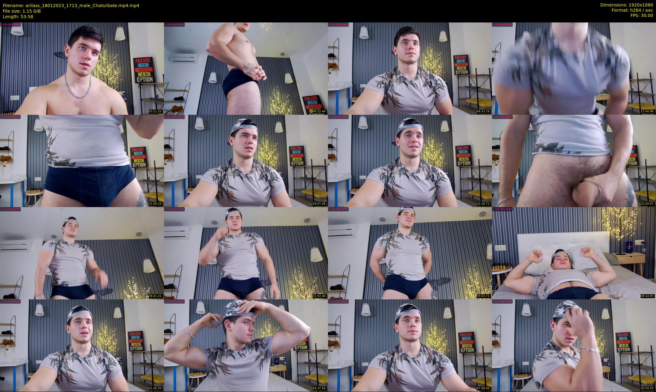 arilass — 54 minute Chaturbate male cam show recording, 1080p, Jan 18, 2023