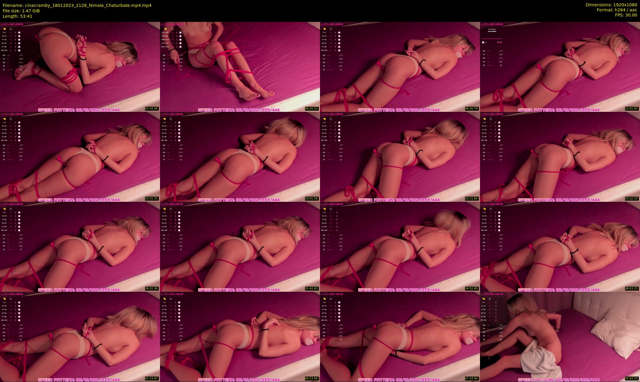 cinacramby — 54 minute Chaturbate female cam show recording, 1080p, Jan 18, 2023