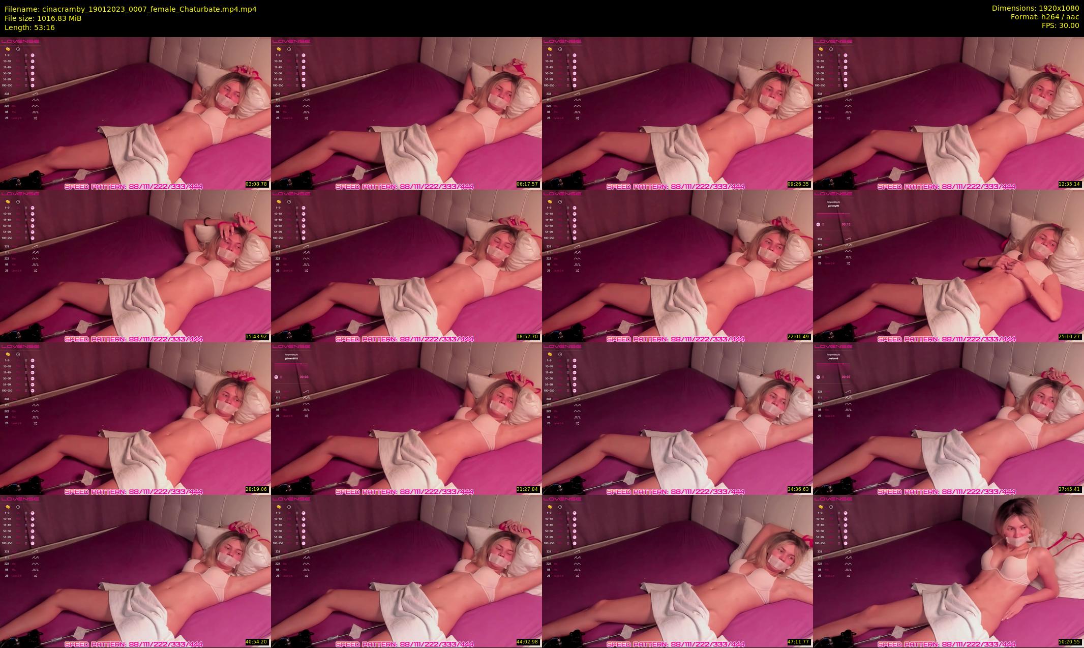 cinacramby — 54 minute Chaturbate female cam show recording, 1080p, Jan 19, 2023