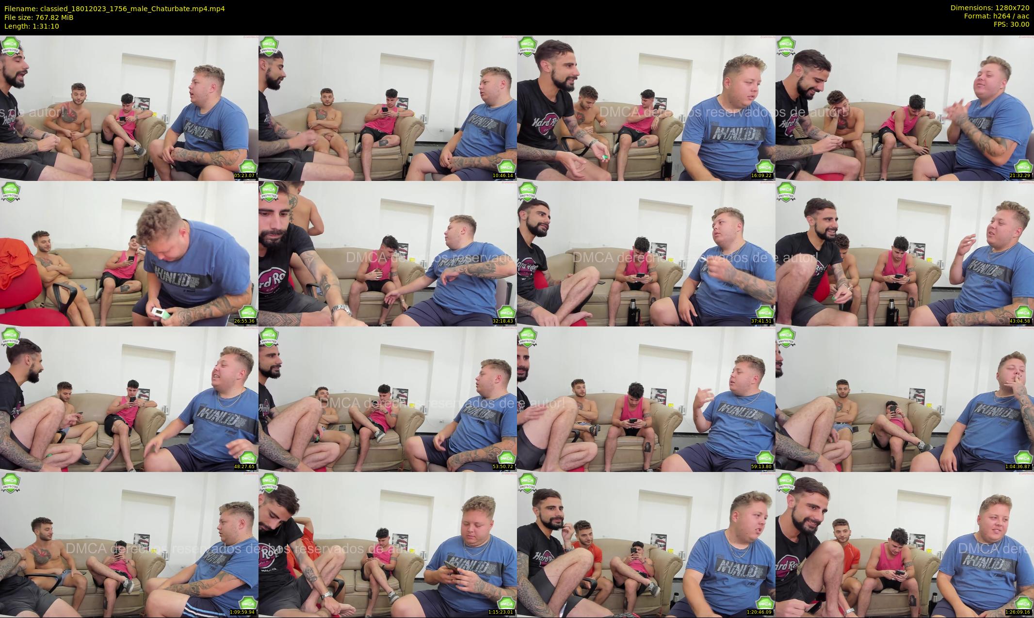classied — 92 minute Chaturbate male cam show recording, 720p, Jan 18, 2023