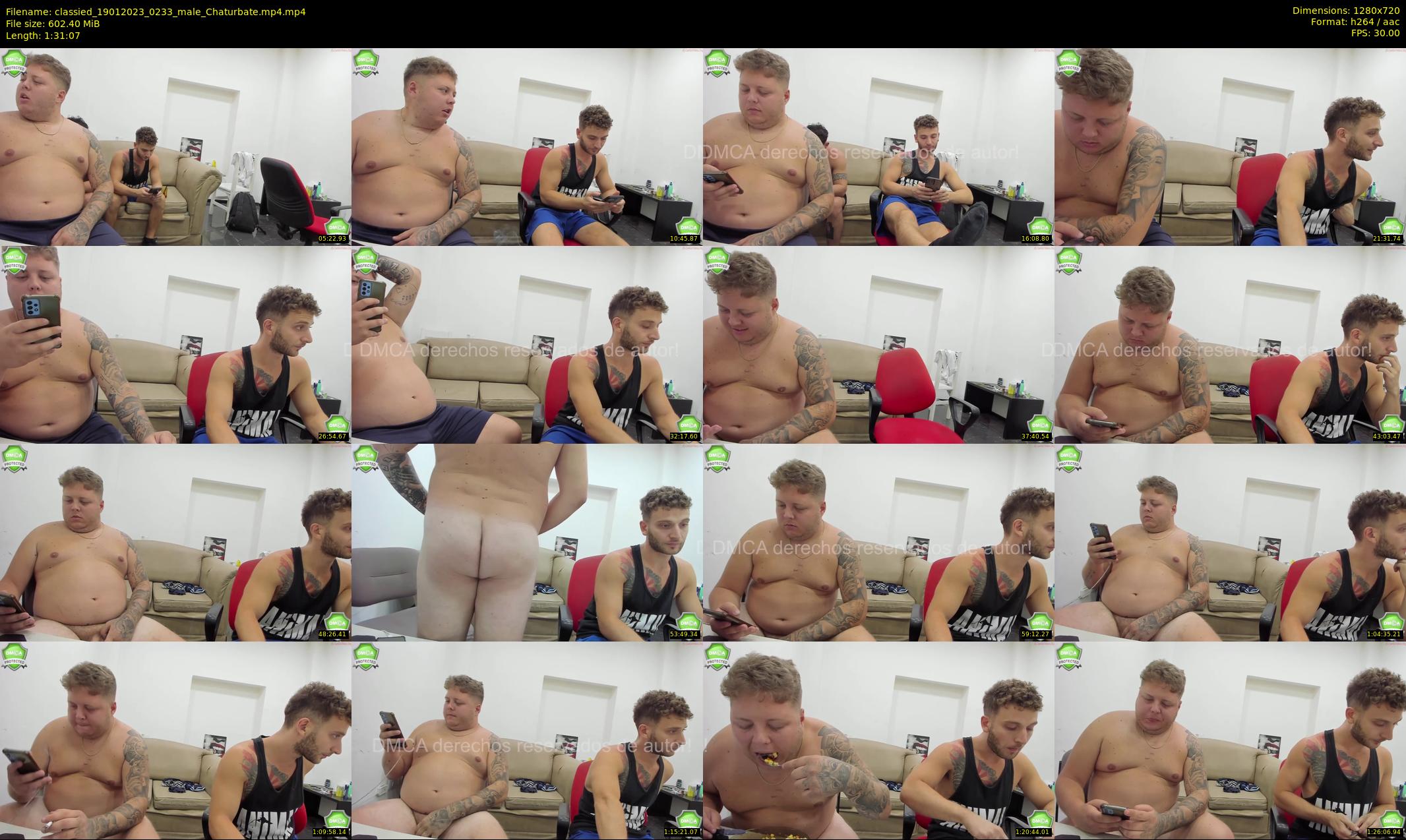 classied — 92 minute Chaturbate male cam show recording, 720p, Jan 19, 2023