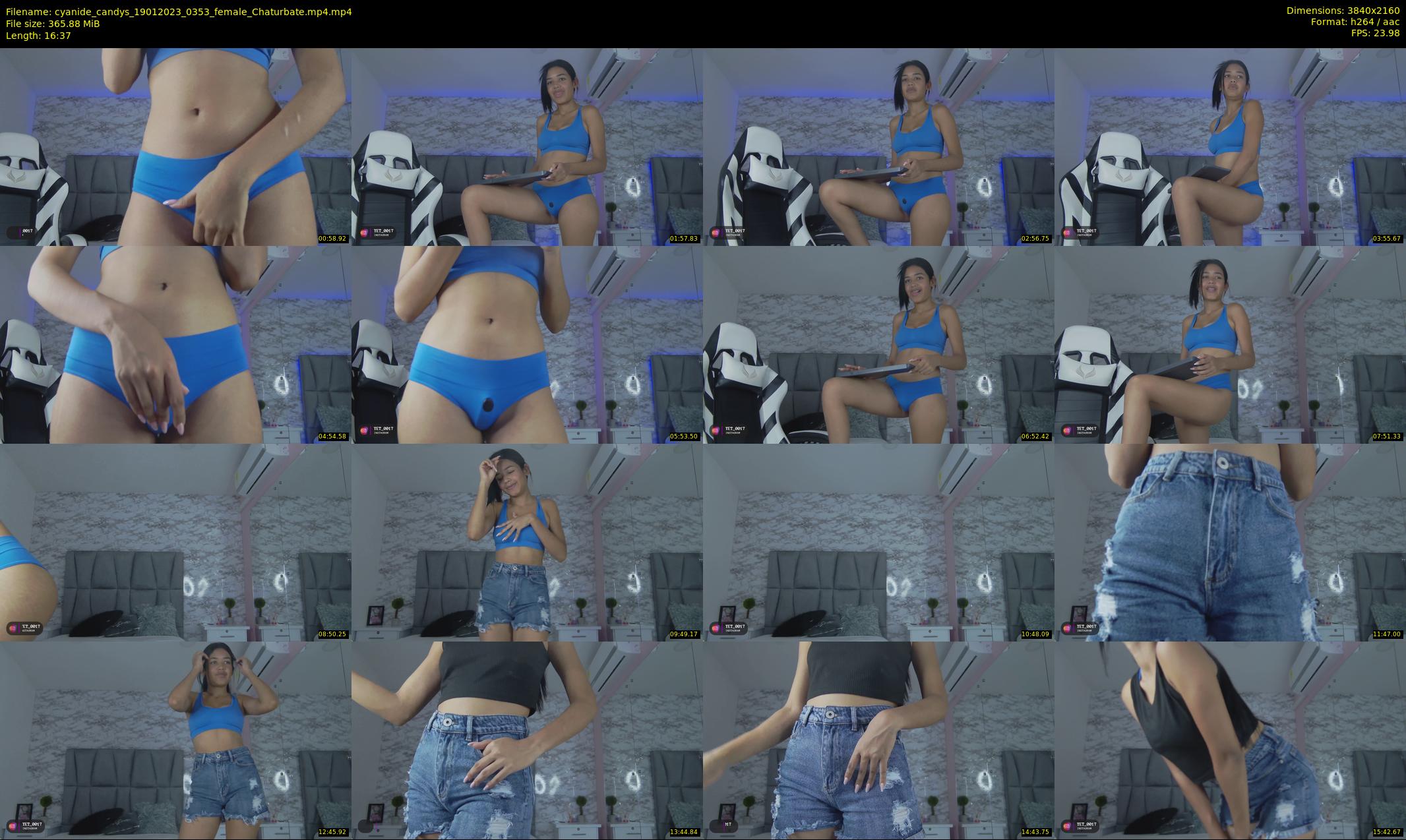 cyanide_candys — 17 minute Chaturbate female cam show recording, 4K, Jan 19, 2023