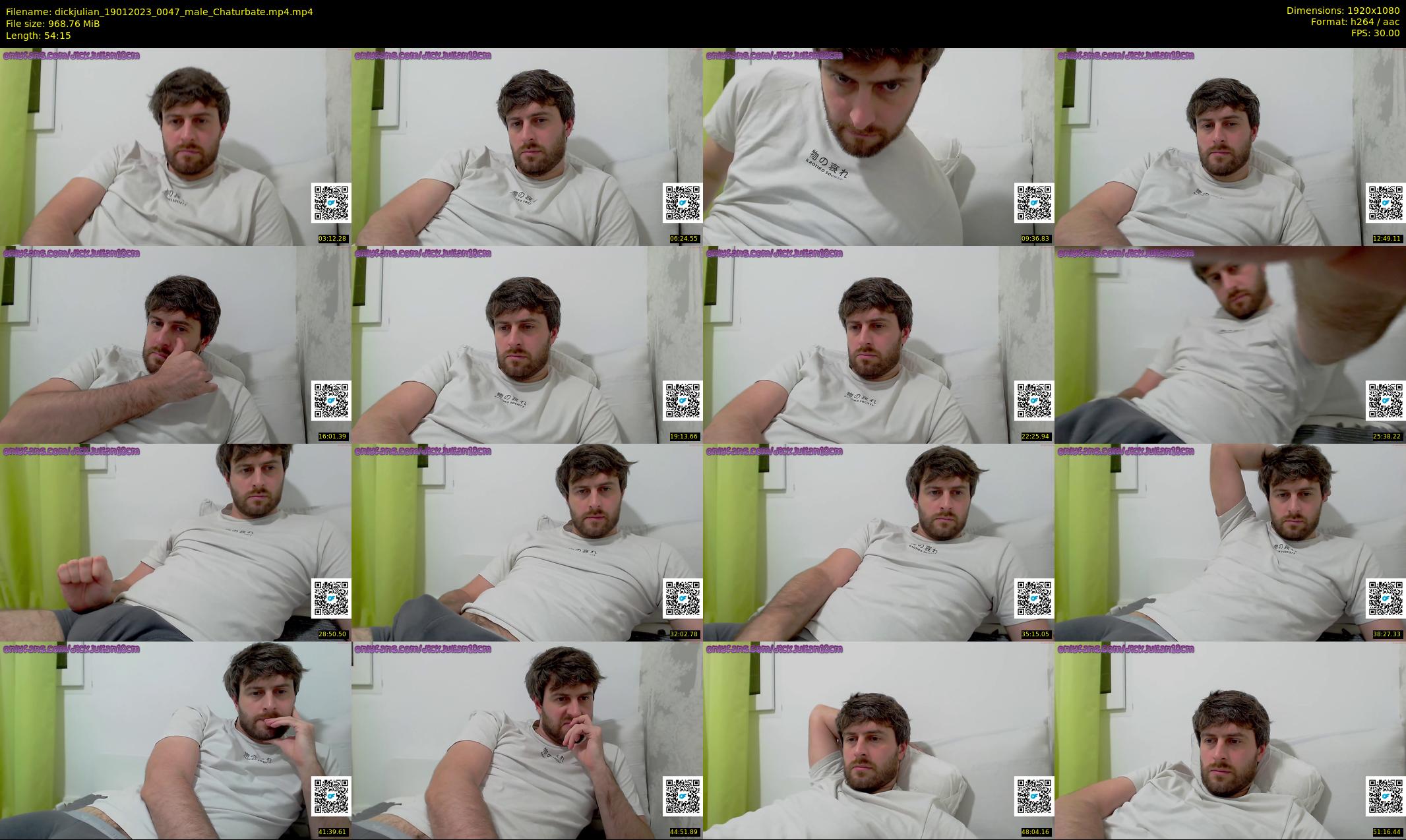 dickjulian — 55 minute Chaturbate male cam show recording, 1080p, Jan 19, 2023