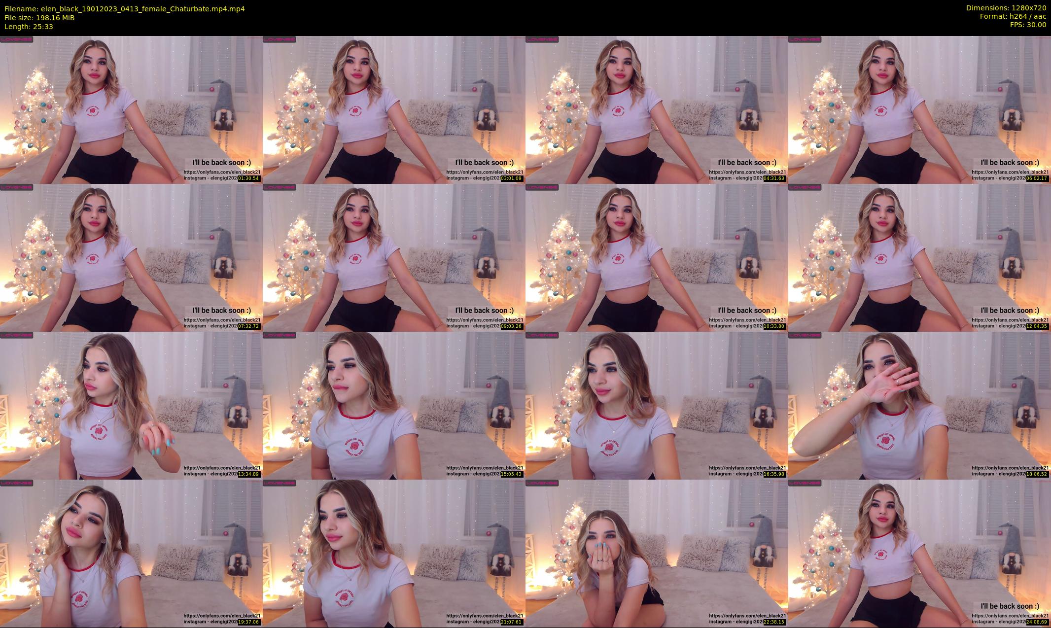elen_black — 26 minute Chaturbate female cam show recording, 720p, Jan 19, 2023