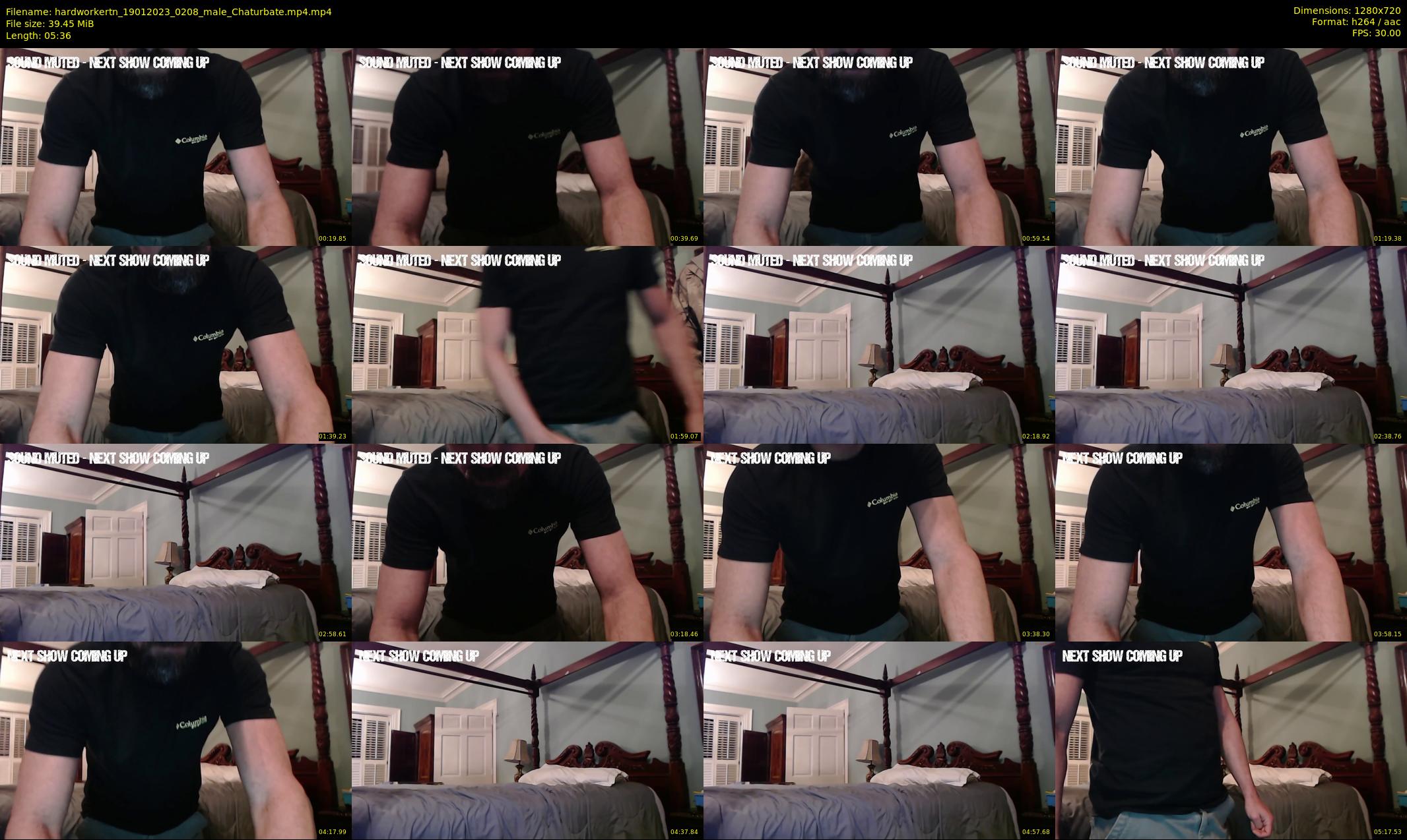 hardworkertn — 6 minute Chaturbate male cam show recording, 720p, Jan 19, 2023