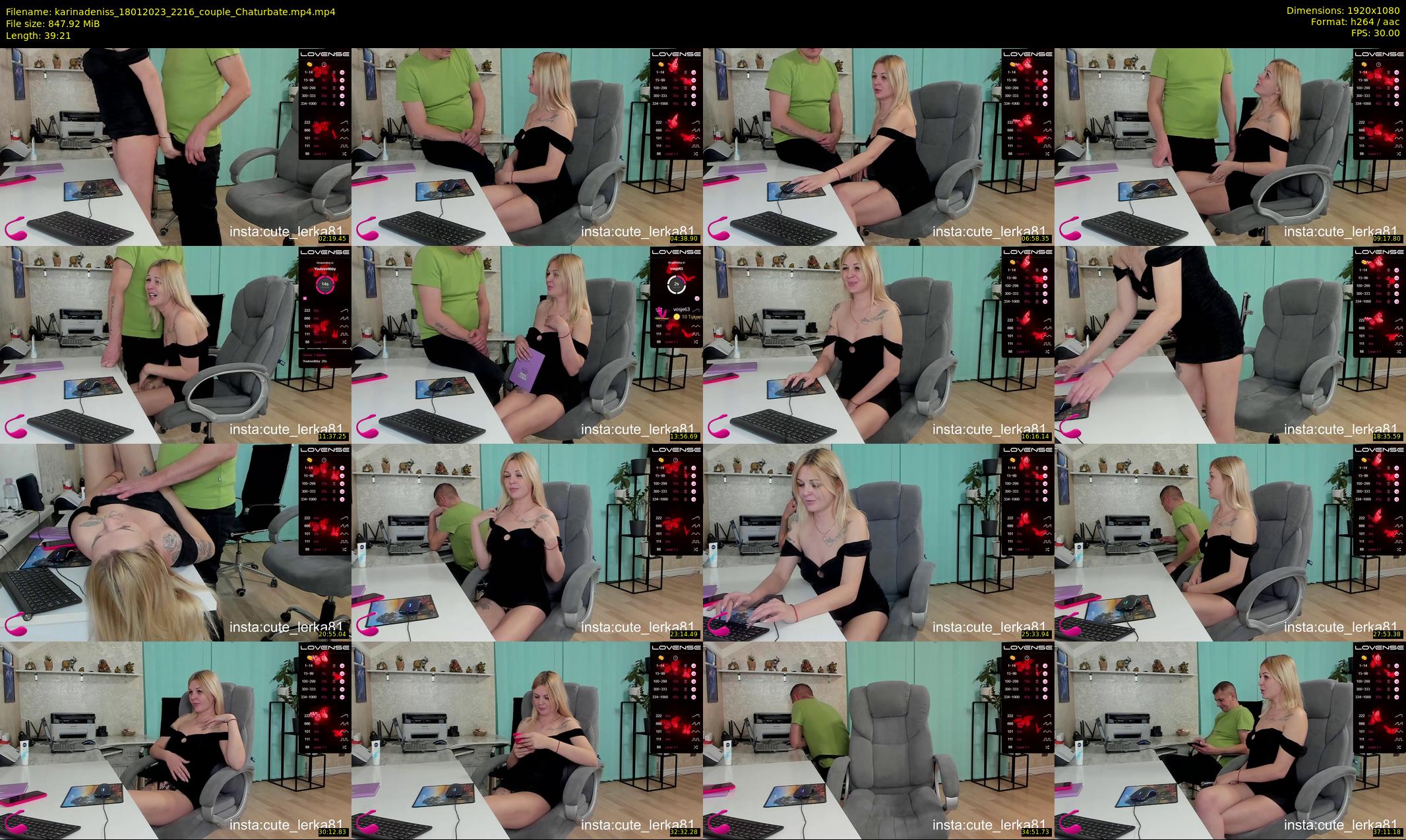 karinadeniss — 40 minute Chaturbate couple cam show recording, 1080p, Jan 18, 2023