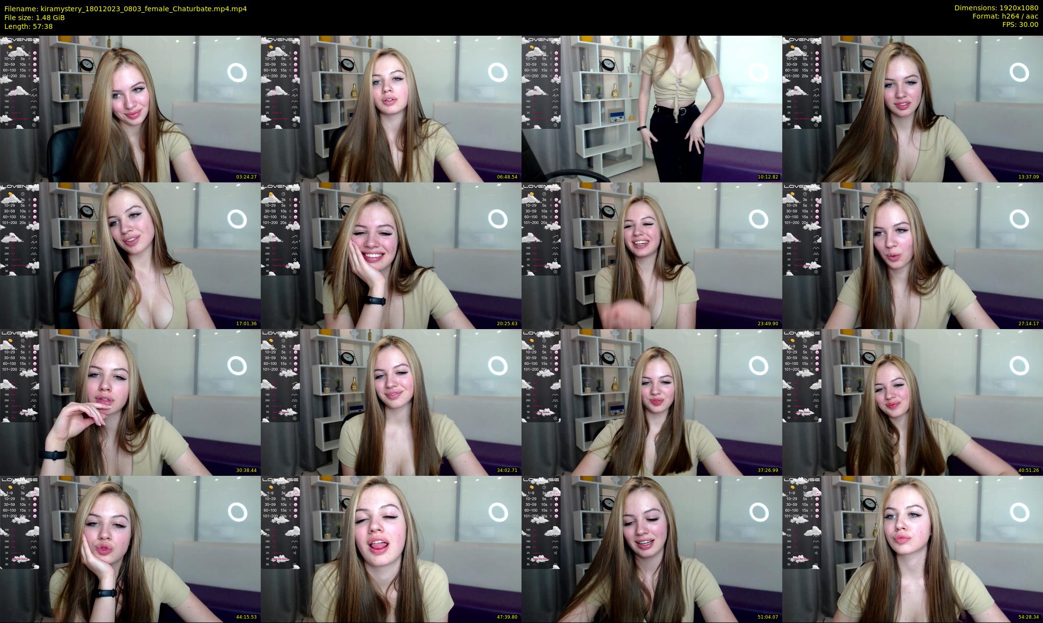 kiramystery — 58 minute Chaturbate female cam show recording, 1080p, Jan 18, 2023