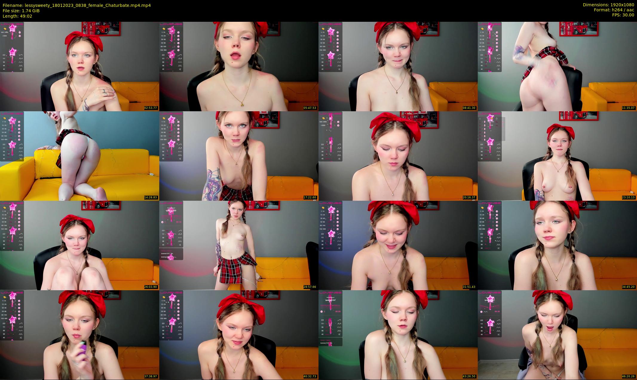 lessysweety — 50 minute Chaturbate female cam show recording, 1080p, Jan 18, 2023