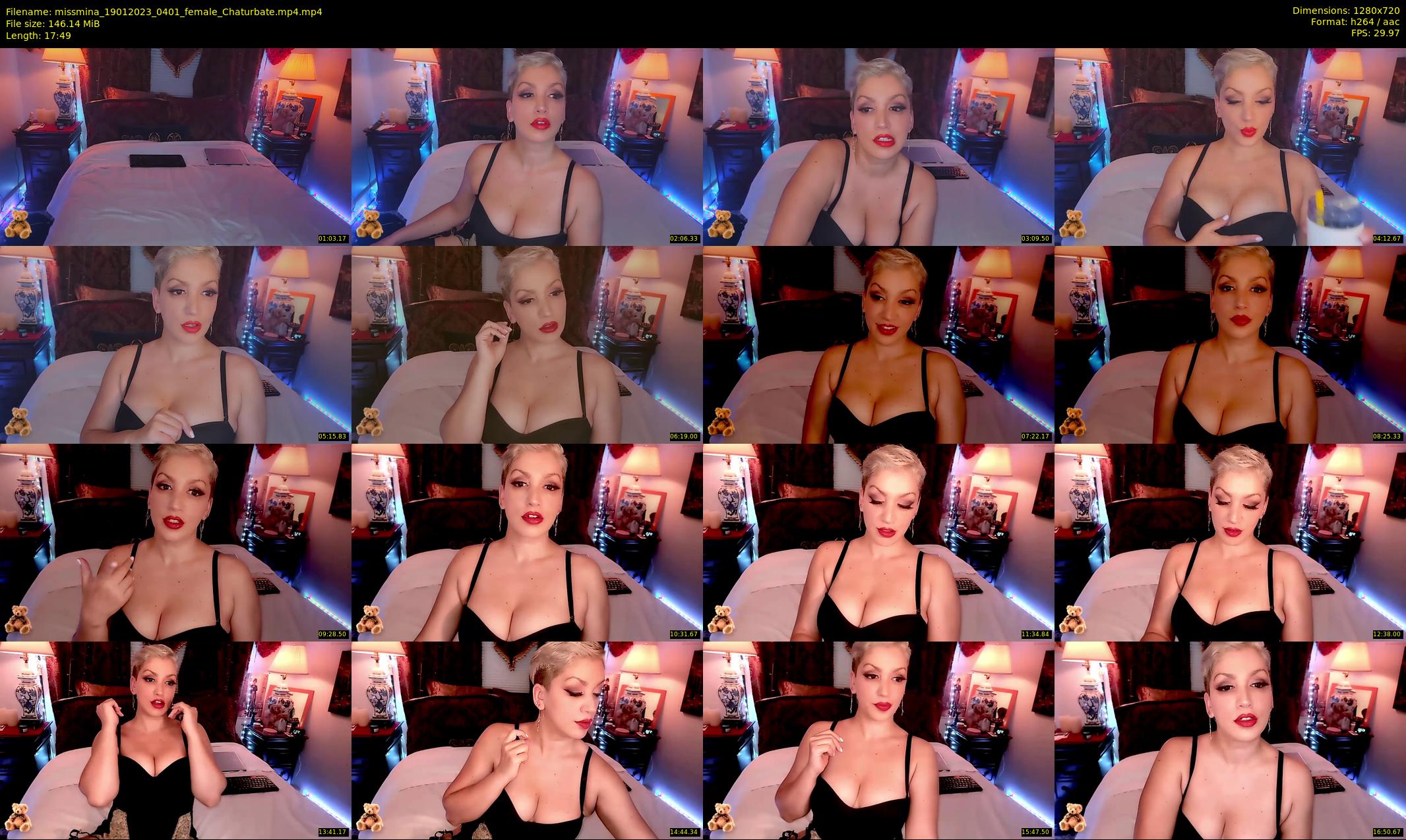 missmina — 18 minute Chaturbate female cam show recording, 720p, Jan 19, 2023