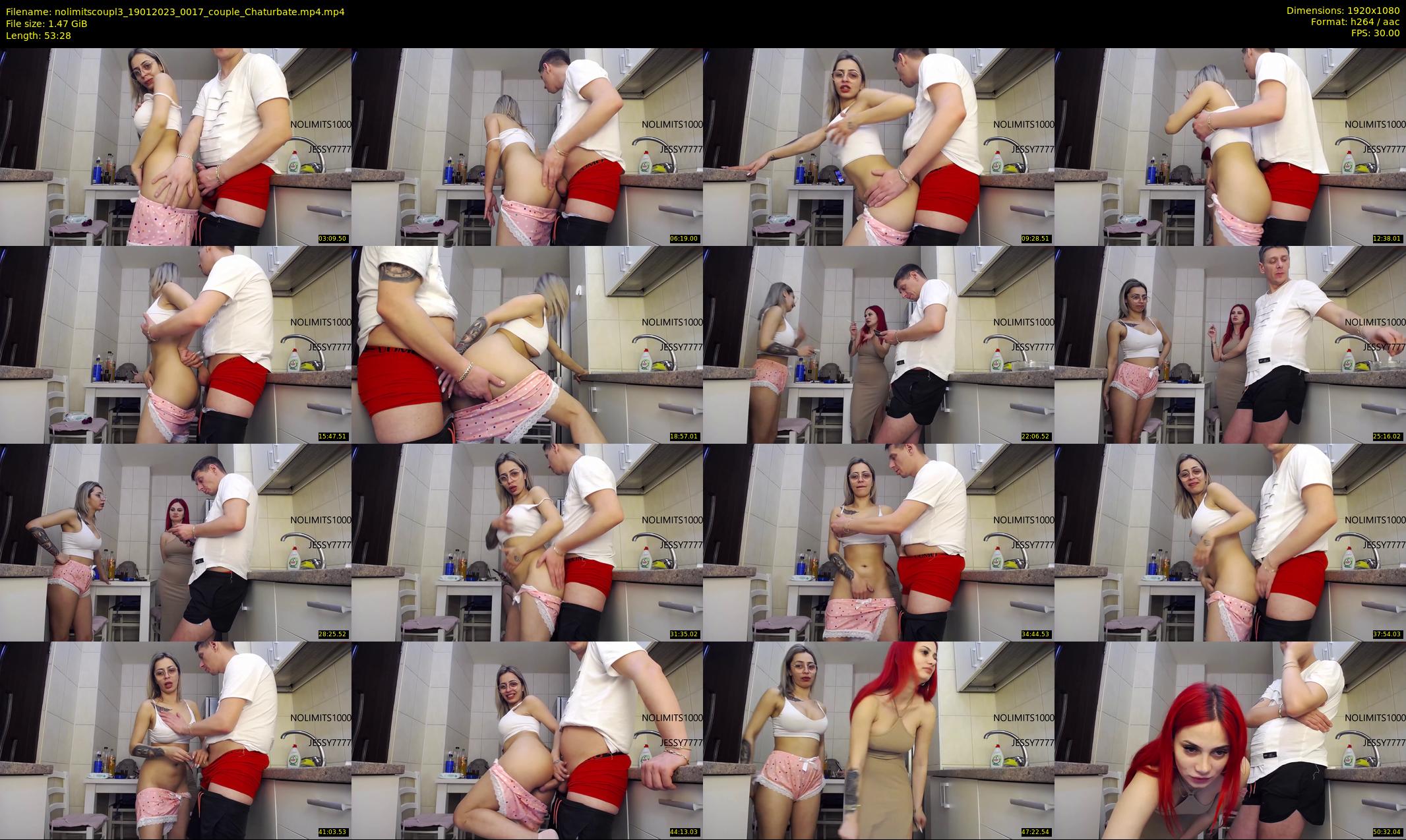 nolimitscoupl3 — 54 minute Chaturbate couple cam show recording, 1080p, Jan 19, 2023