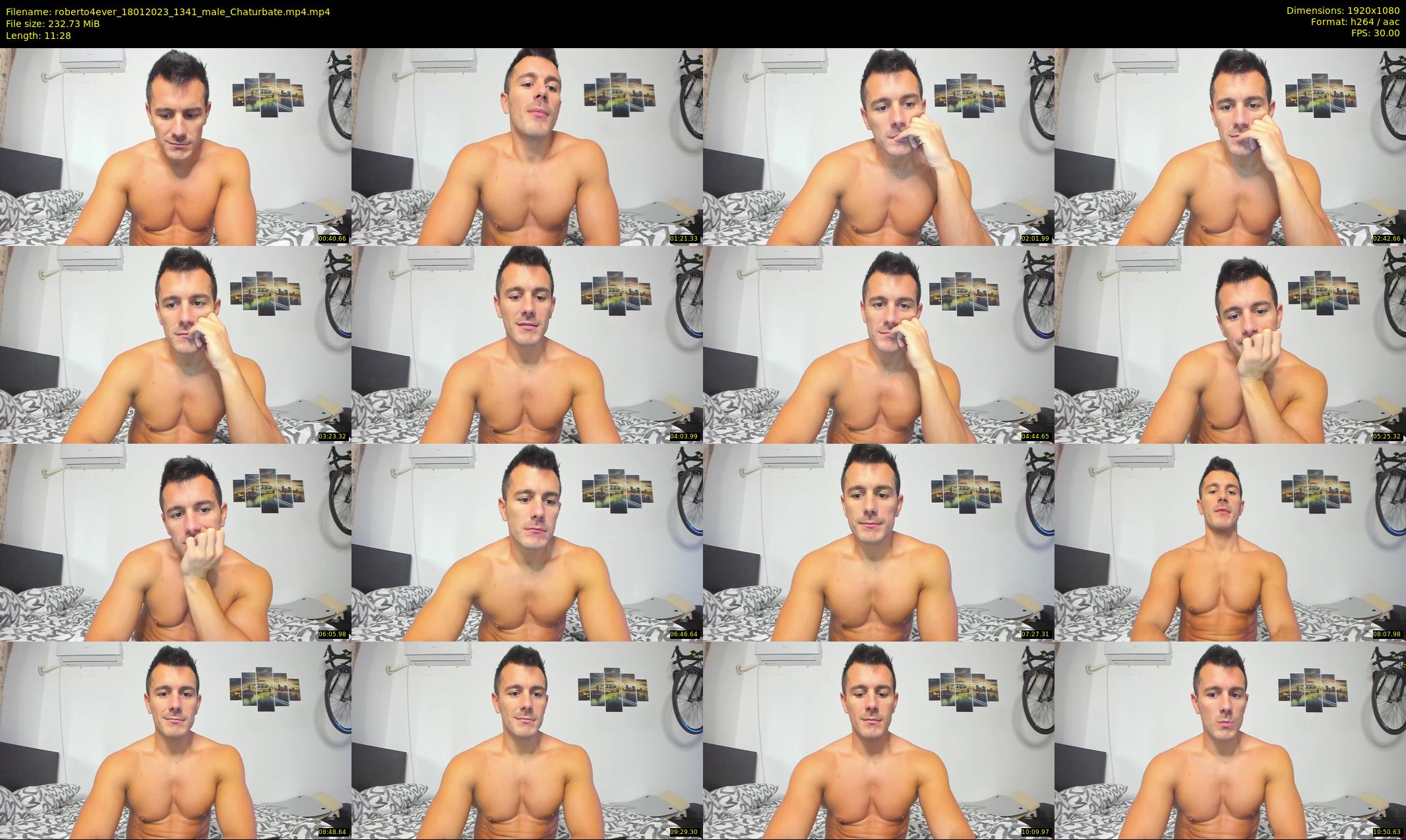 roberto4ever — 12 minute Chaturbate male cam show recording, 1080p, Jan 18, 2023