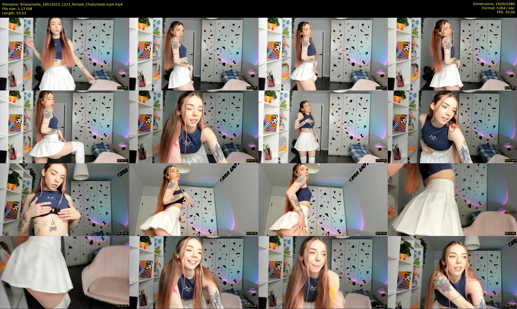 thisisamelia — 54 minute Chaturbate female cam show recording, 1080p, Jan 18, 2023