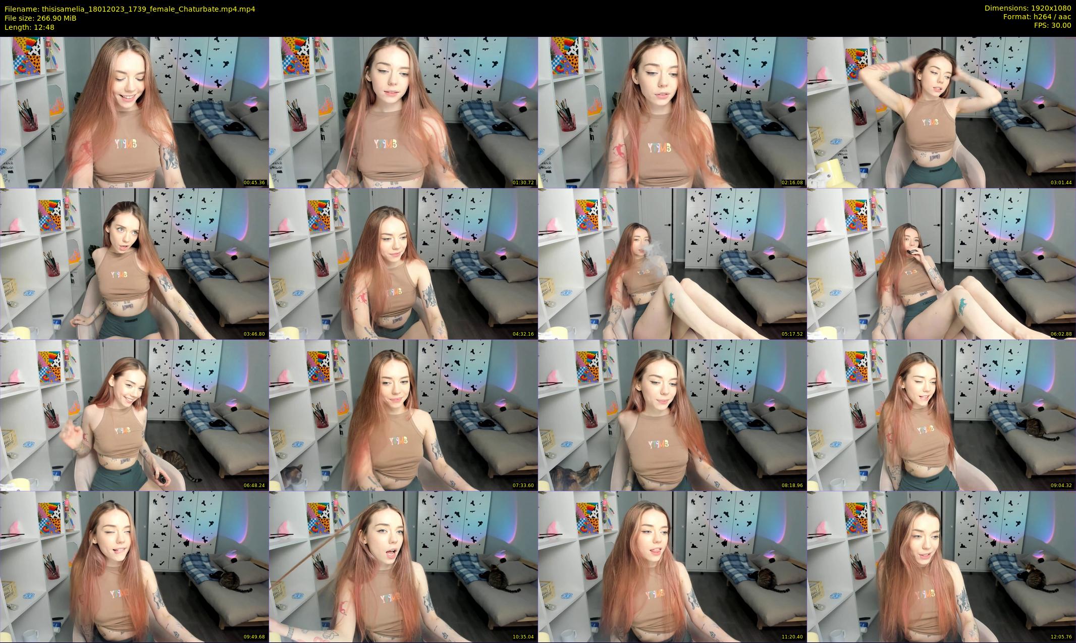 thisisamelia — 13 minute Chaturbate female cam show recording, 1080p, Jan 18, 2023