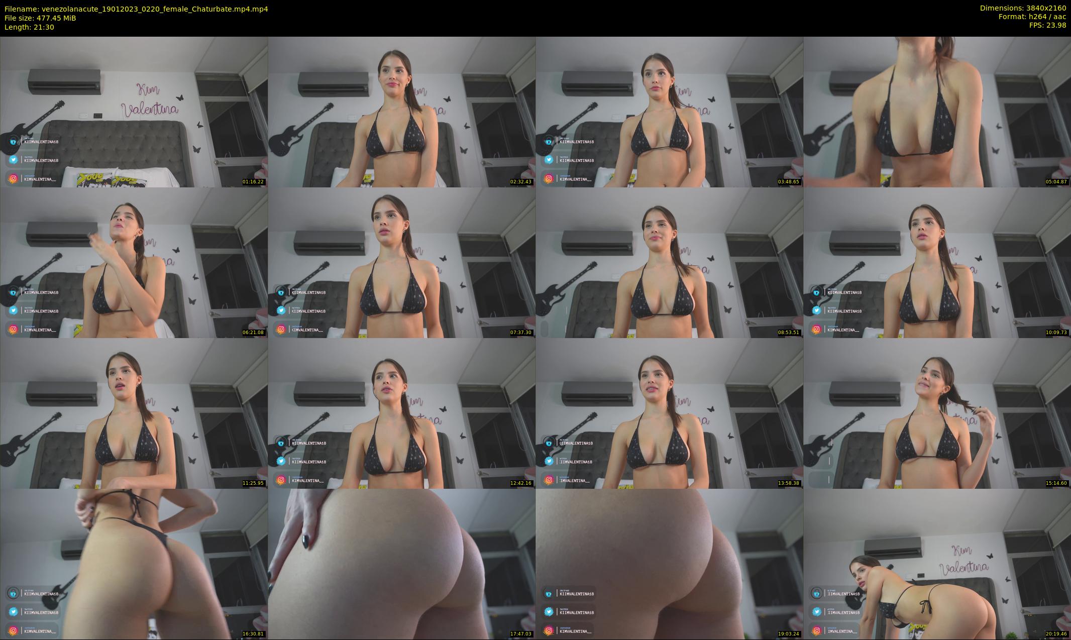 venezolanacute — 22 minute Chaturbate female cam show recording, 4K, Jan 19, 2023