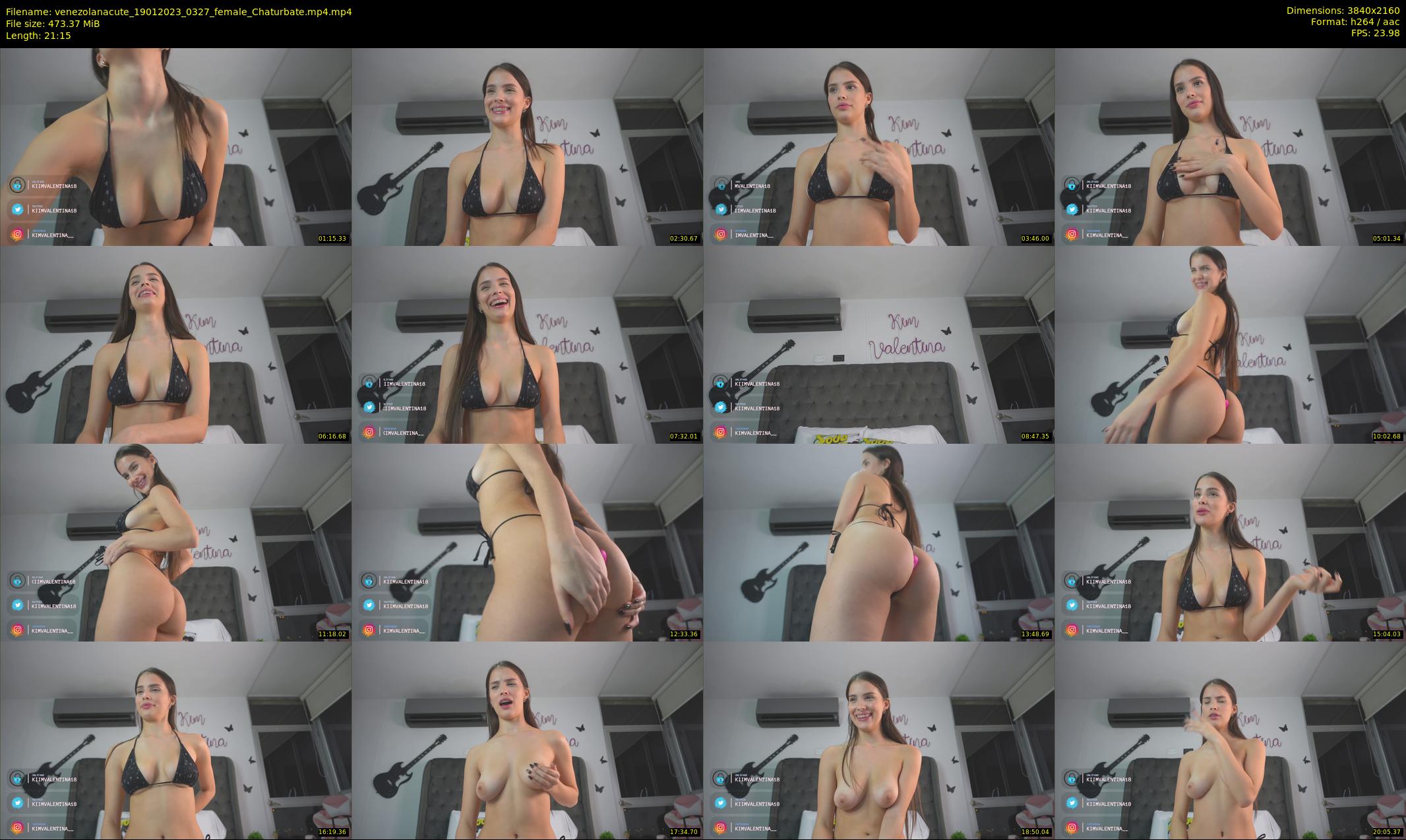 venezolanacute — 22 minute Chaturbate female cam show recording, 4K, Jan 19, 2023